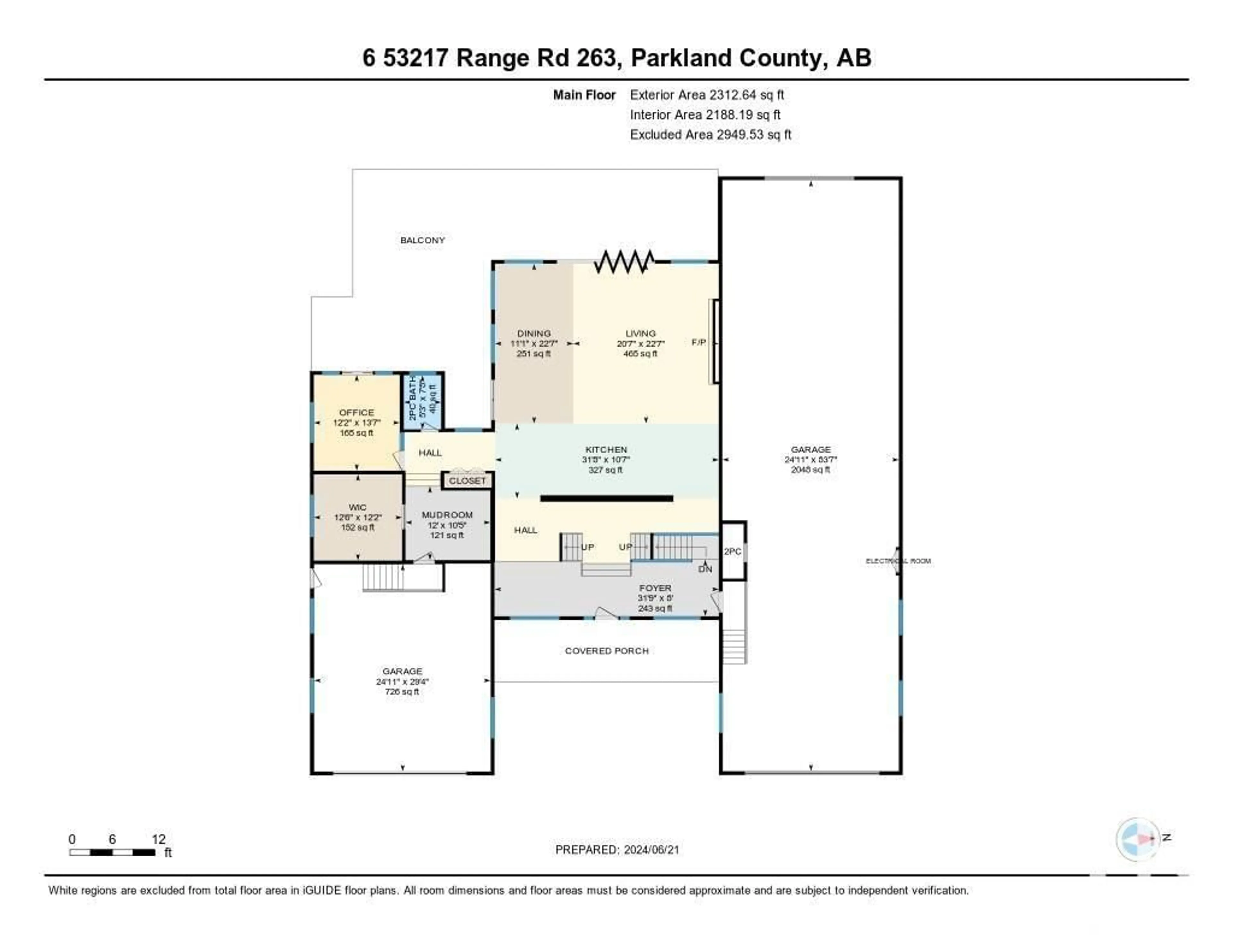 Floor plan for #6 Lake Ridge Estates, Rural Parkland County Alberta T7Y1E2