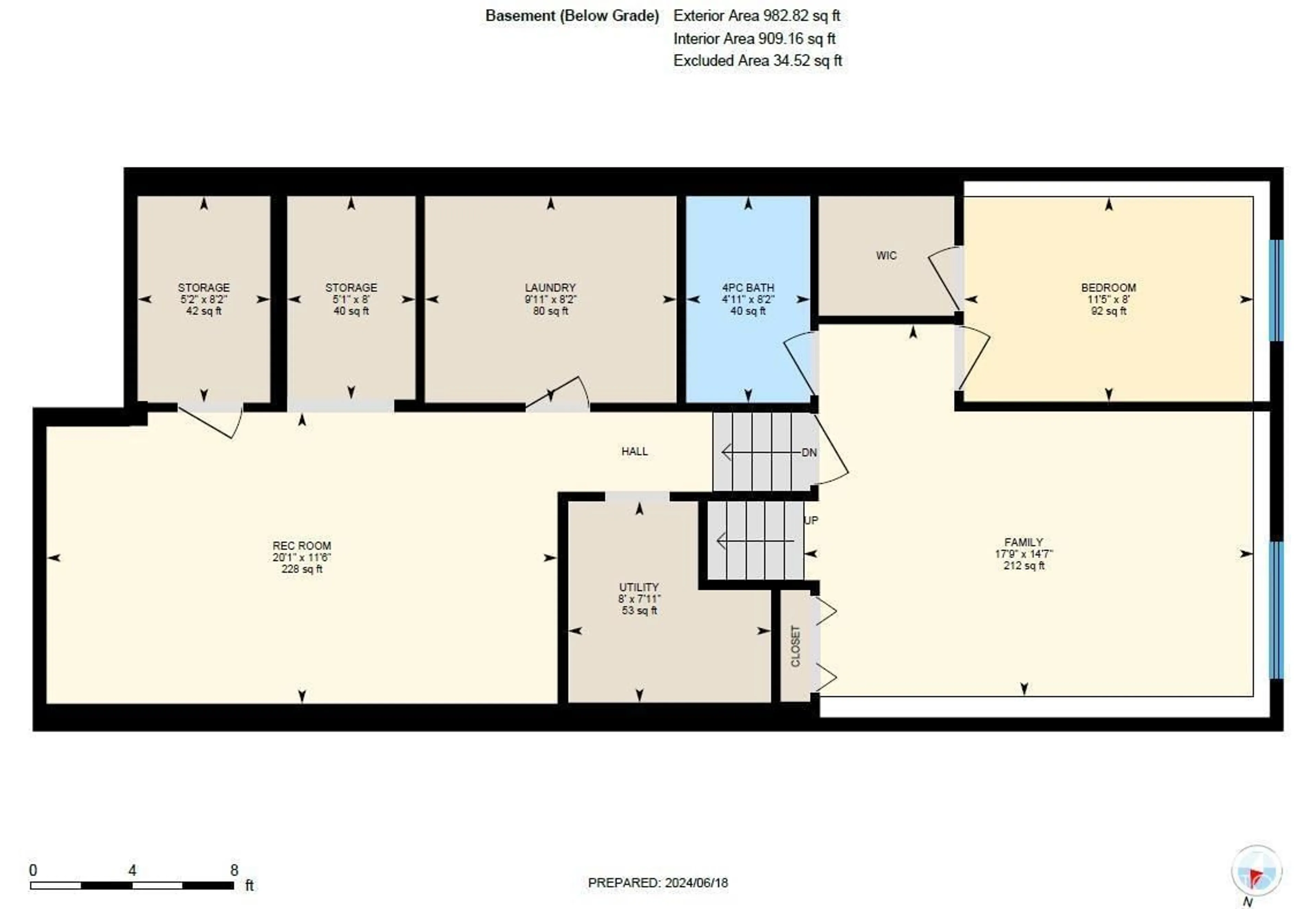 Floor plan for 4226 33A AV NW, Edmonton Alberta T6L6A3