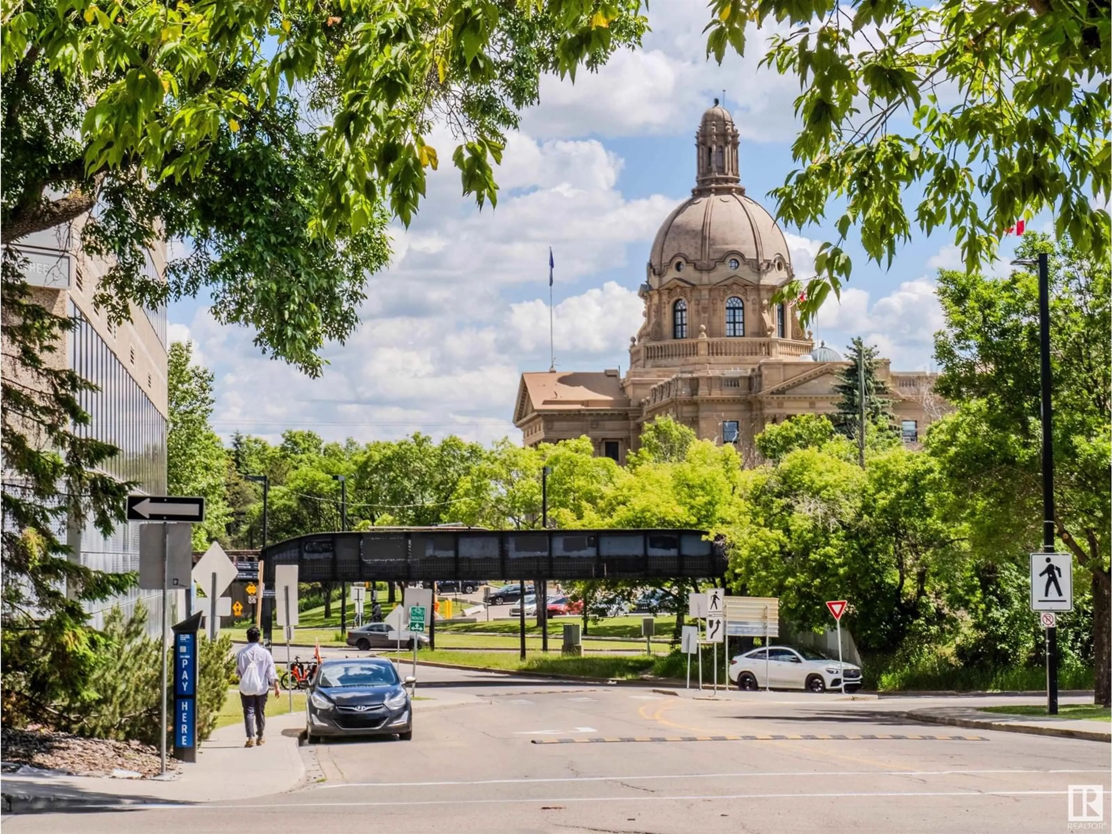 A view of a street for #102 9715 110 ST NW, Edmonton Alberta T5K2M1