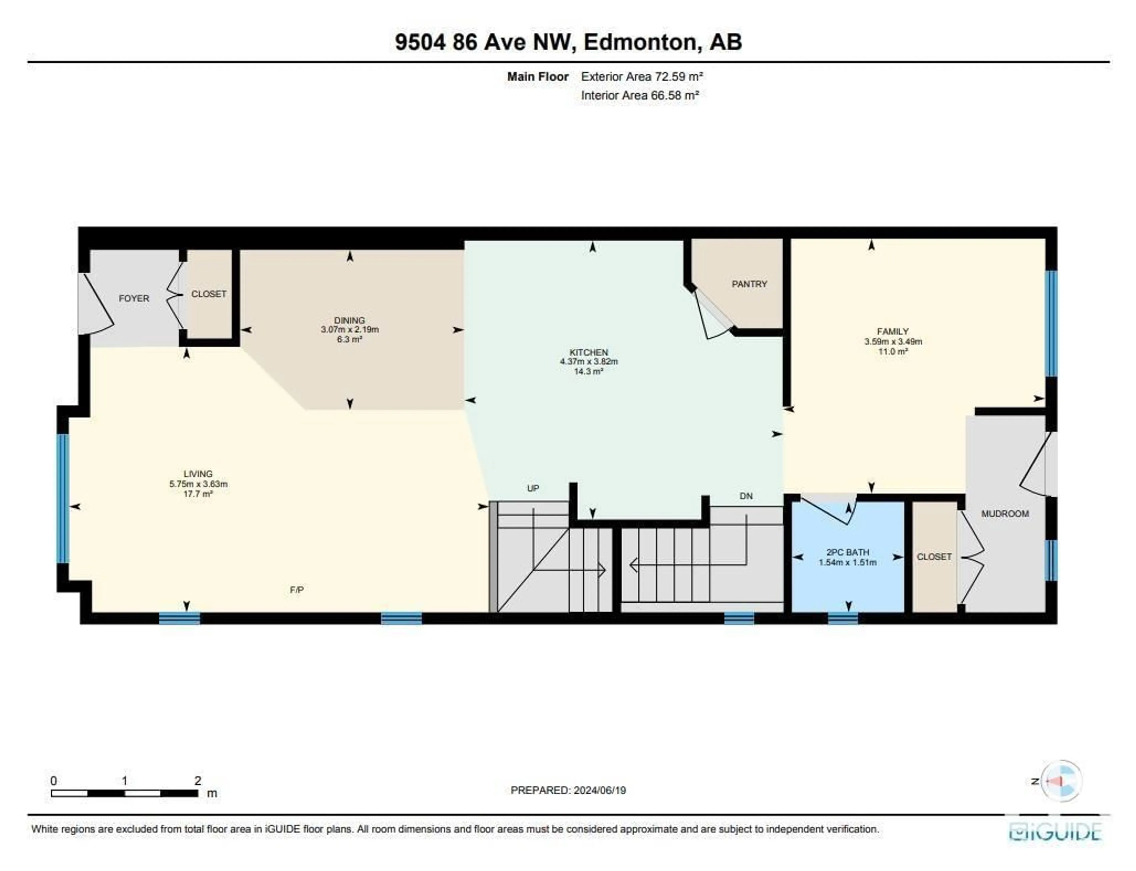 Floor plan for 9504 86 AV NW, Edmonton Alberta T6C1J7