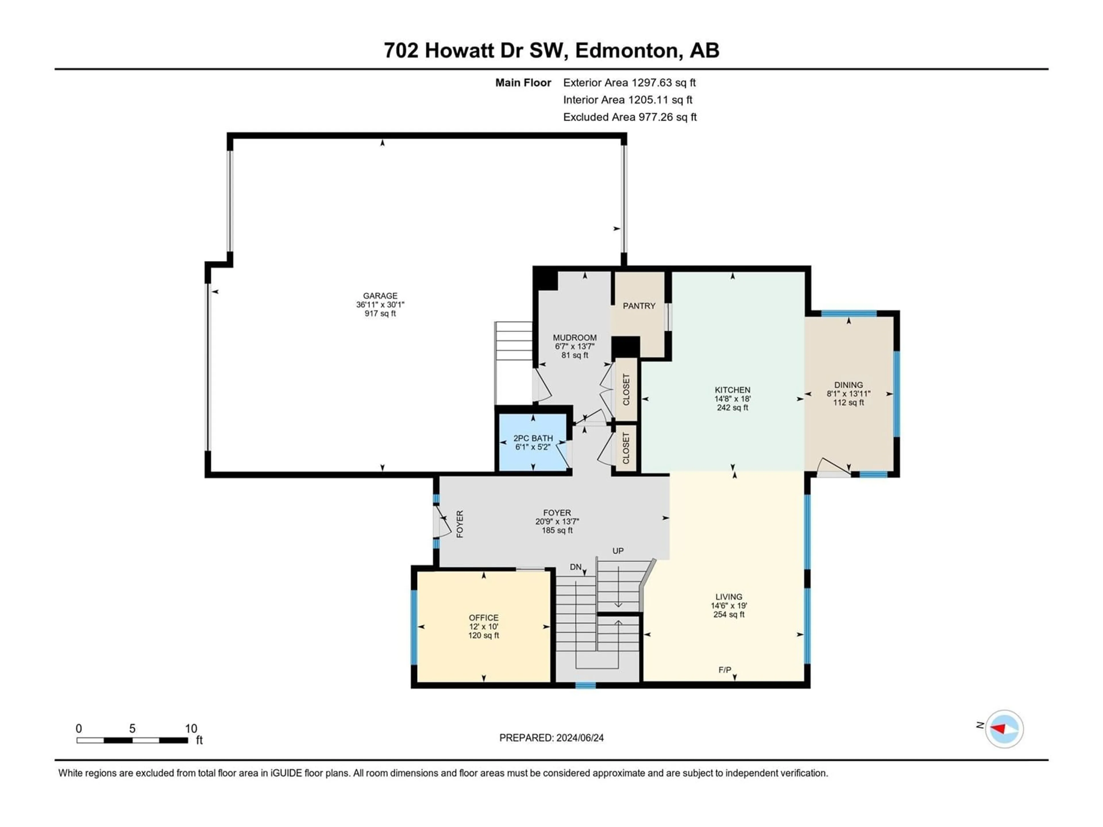 Floor plan for 702 HOWATT DR SW, Edmonton Alberta T6W3K3