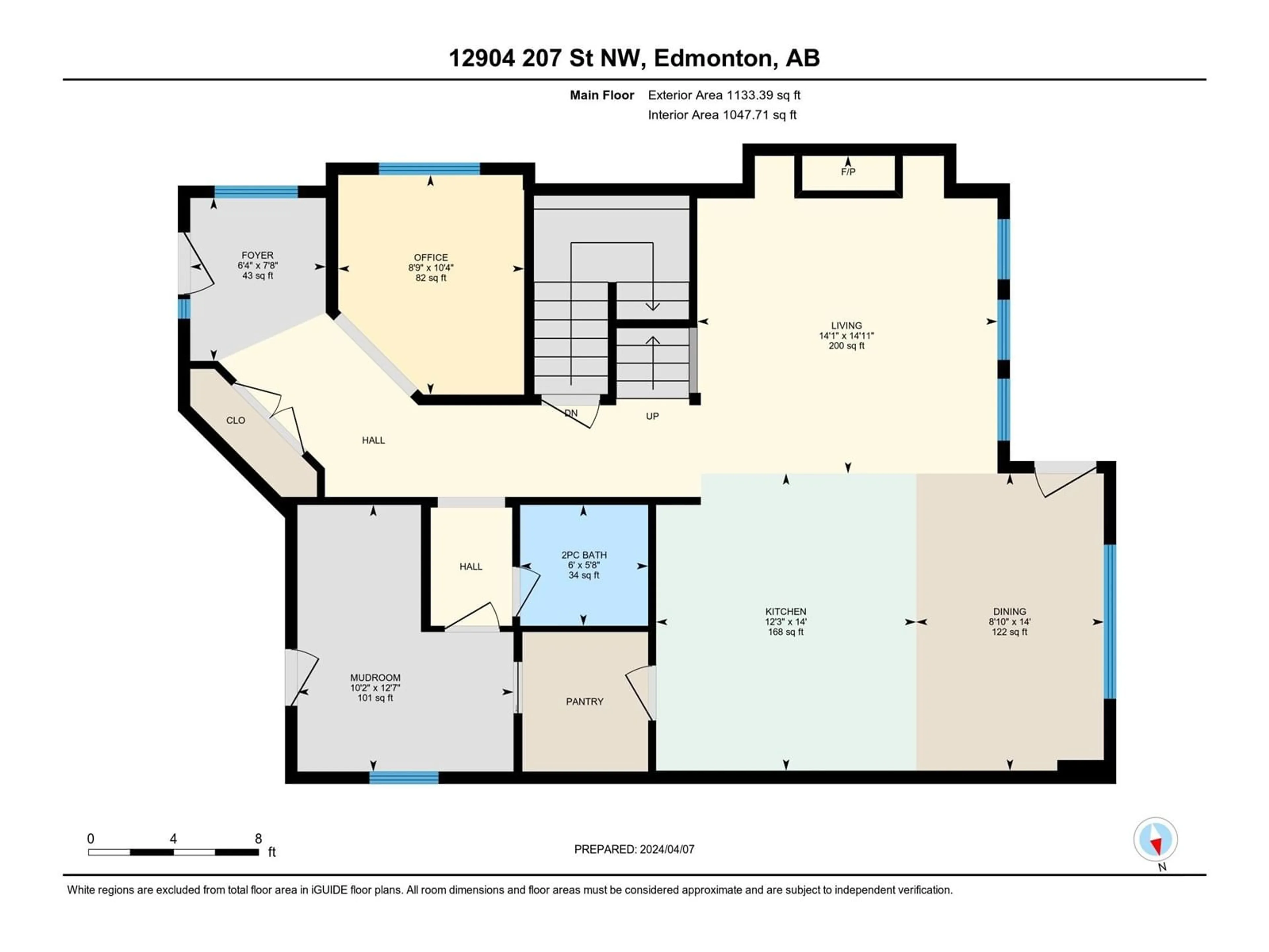 Floor plan for 12904 207 ST NW, Edmonton Alberta T5S0K1