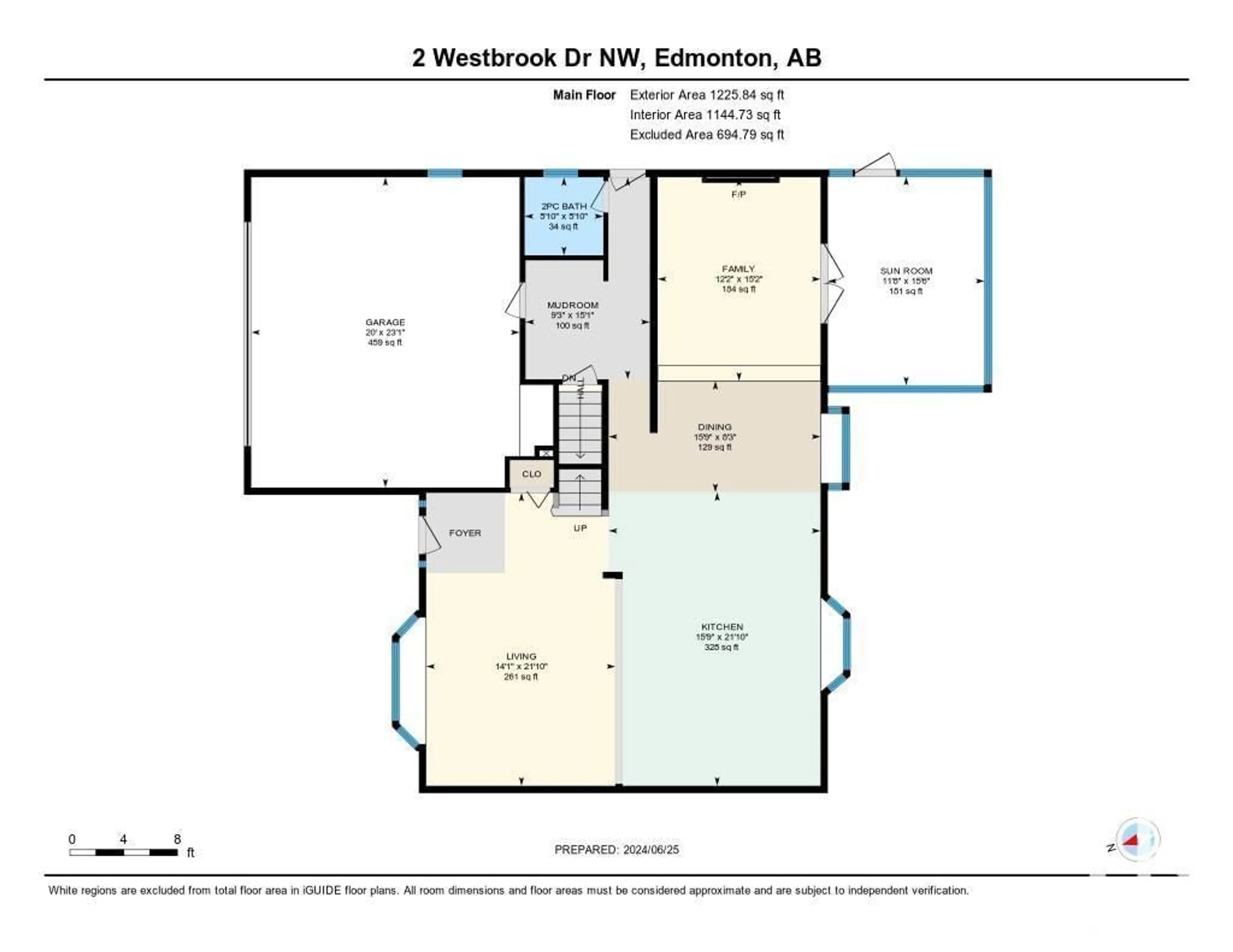 Floor plan for 2 WESTBROOK DR NW, Edmonton Alberta T6J2C9