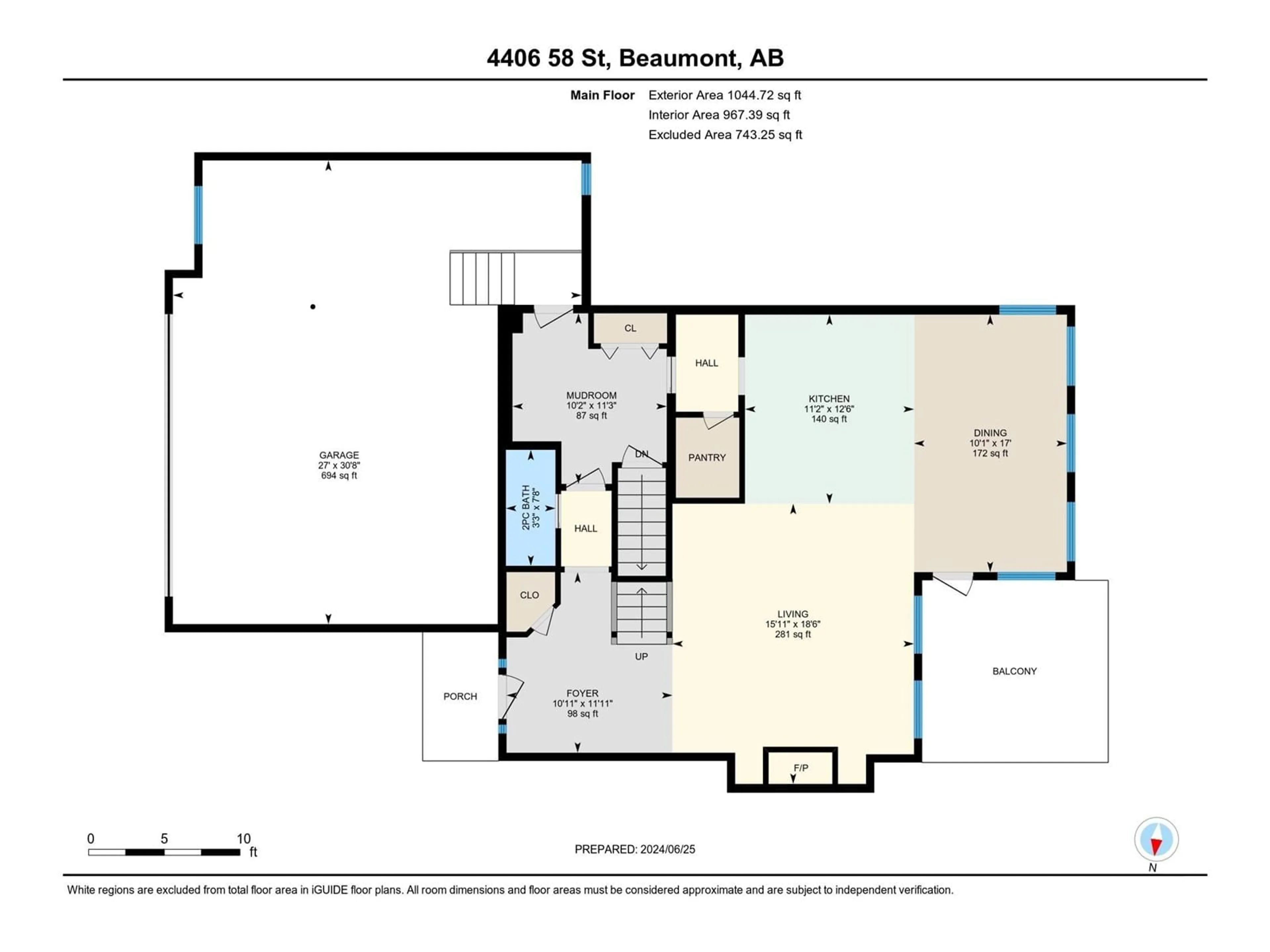 Floor plan for 4406 58 ST, Beaumont Alberta T4X1R7