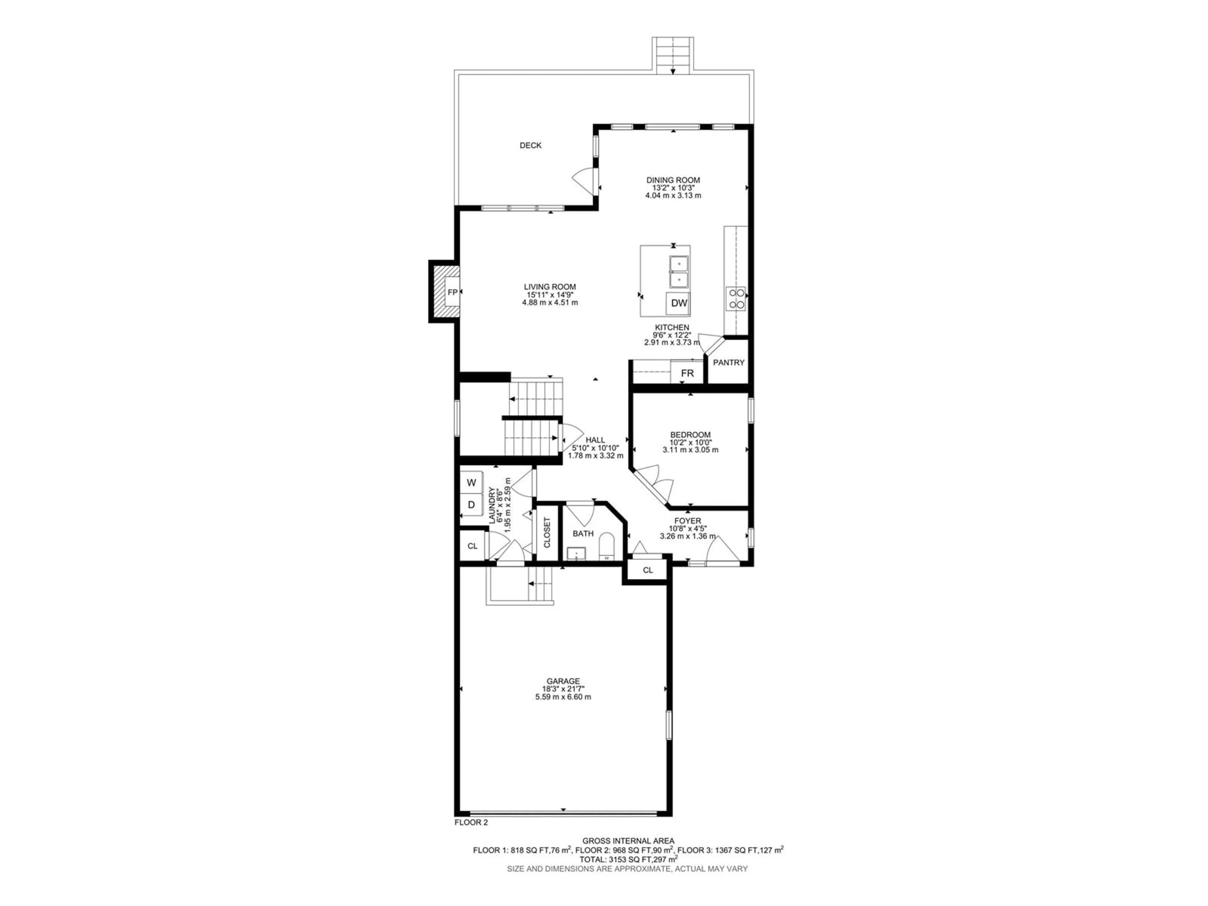 Floor plan for 1420 158 STREET SW, Edmonton Alberta T6W3E6