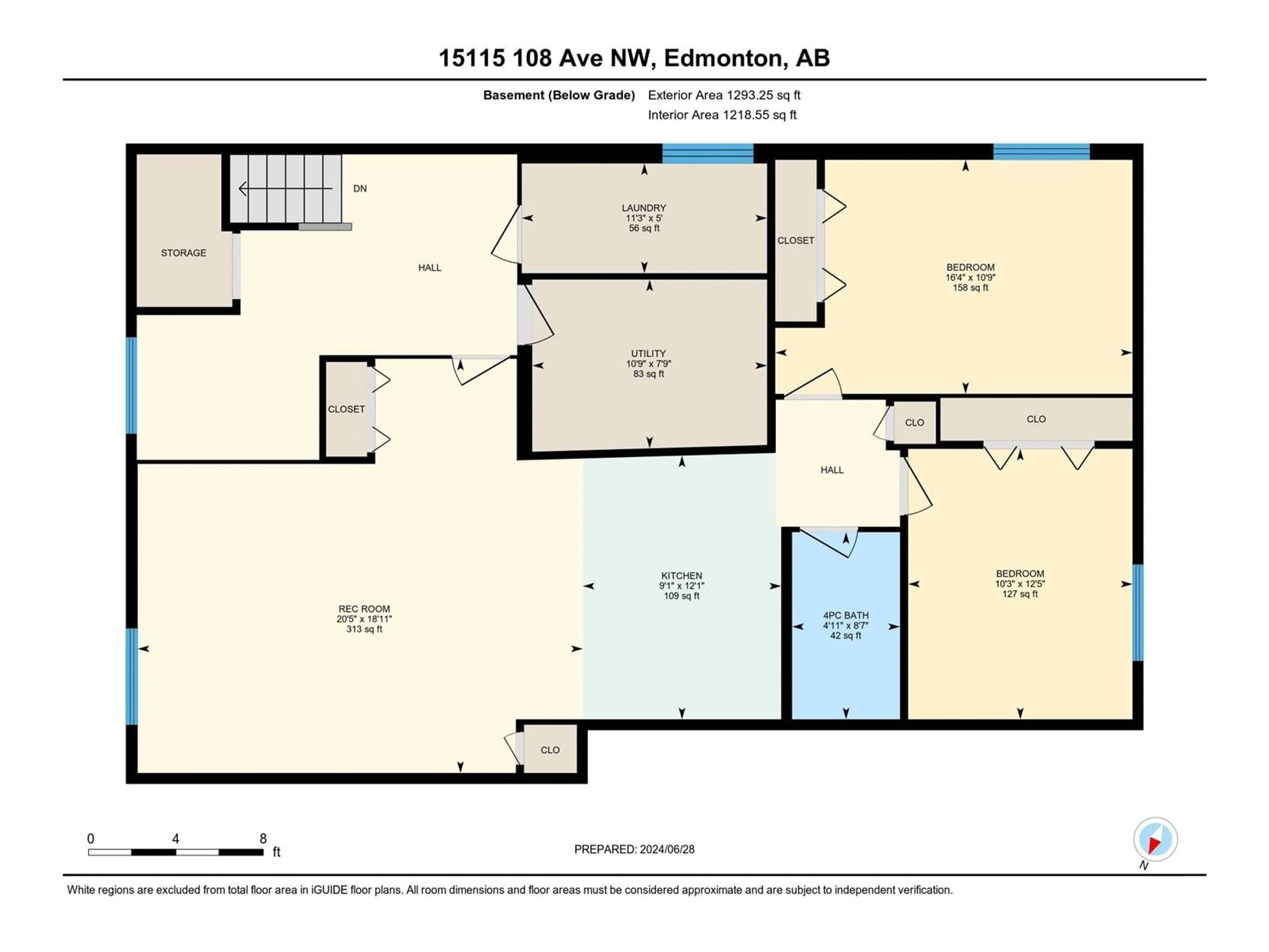 Floor plan for 15115 108 AV NW, Edmonton Alberta T5P1V6