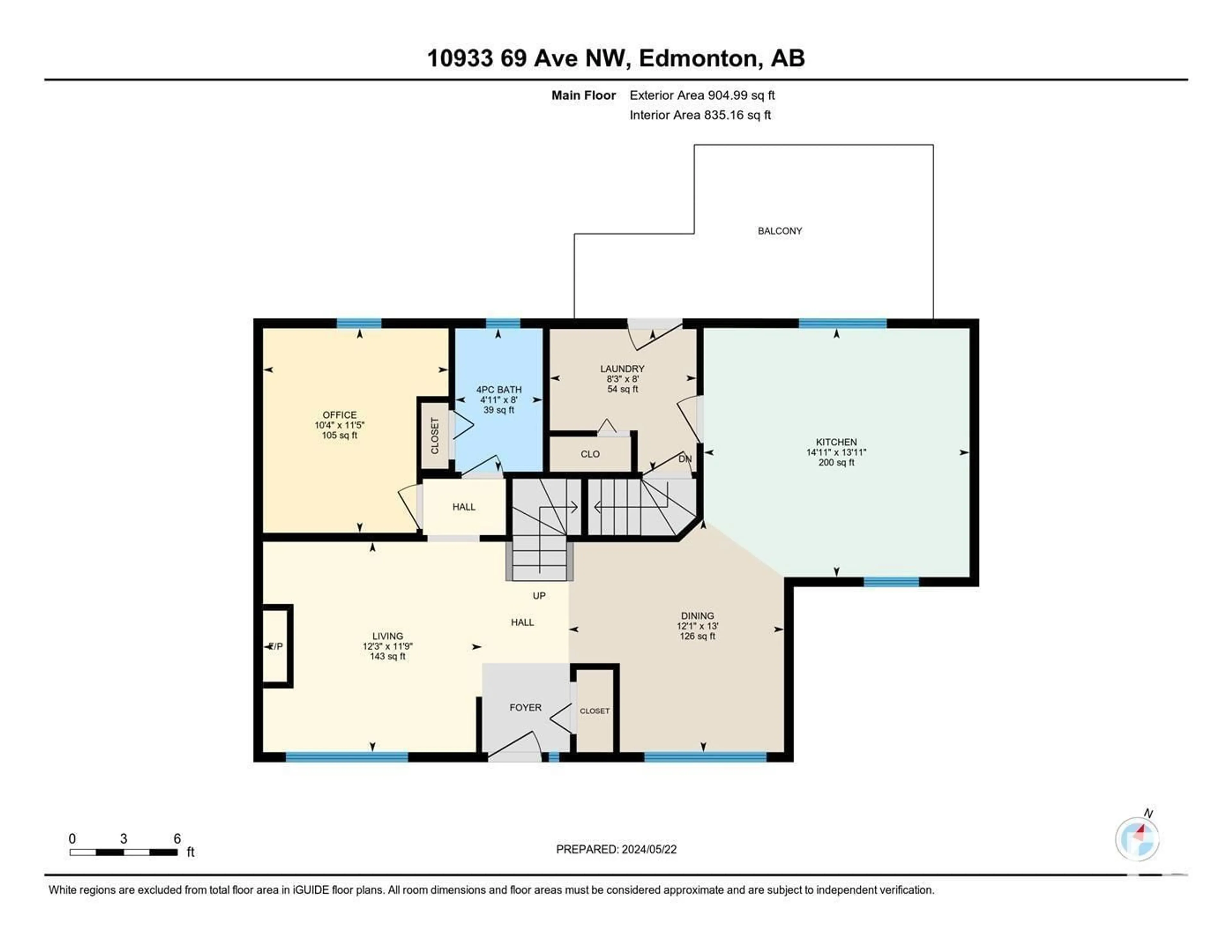 Floor plan for 10933 69 AV NW, Edmonton Alberta T6H2E4