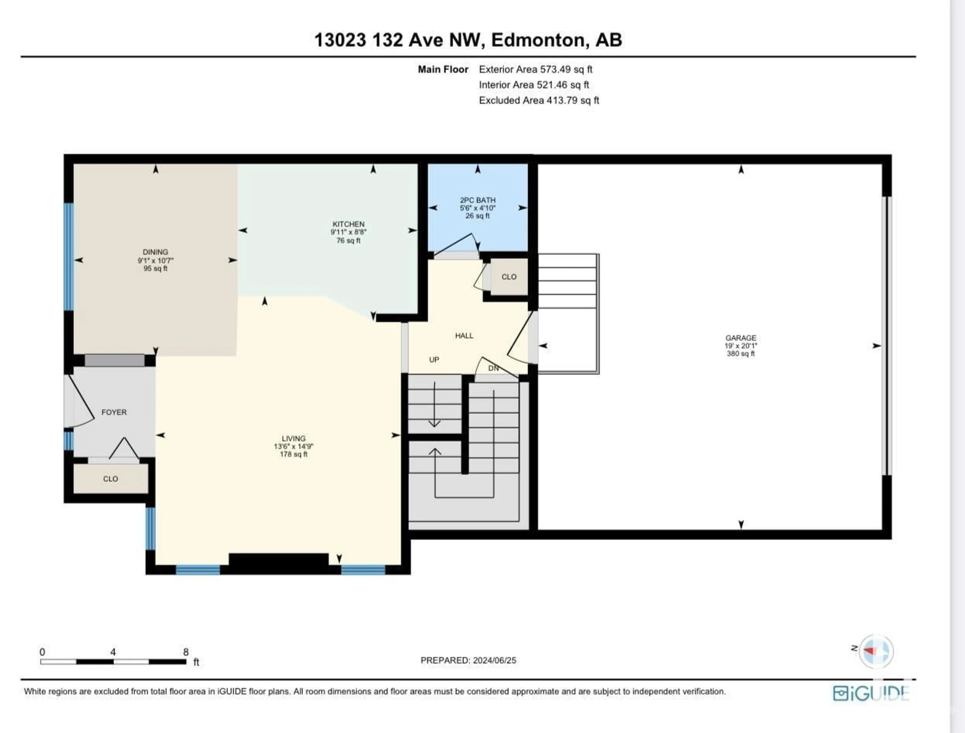 Floor plan for 13023 132 AV NW, Edmonton Alberta T5L3R2