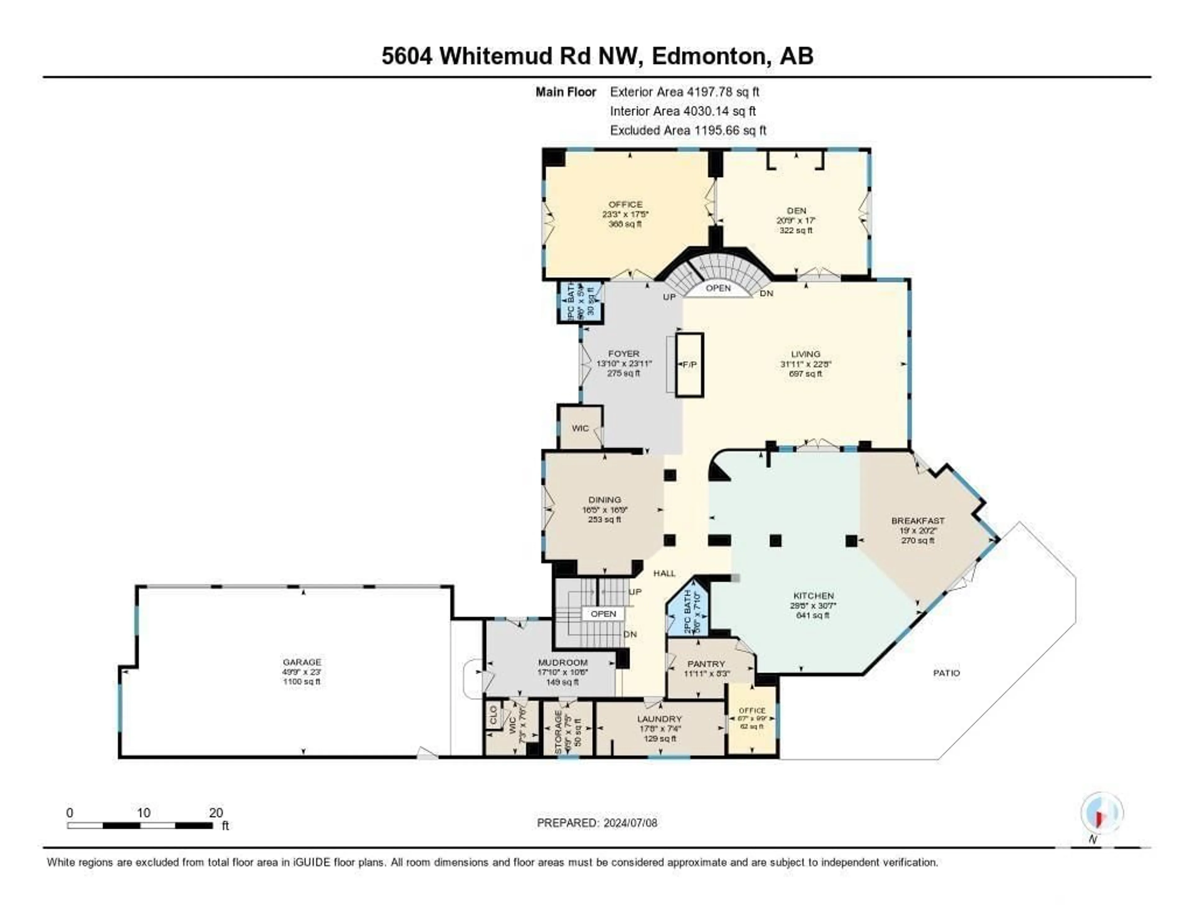Floor plan for 5604 & 5608 WHITEMUD RD NW, Edmonton Alberta T6H4N3