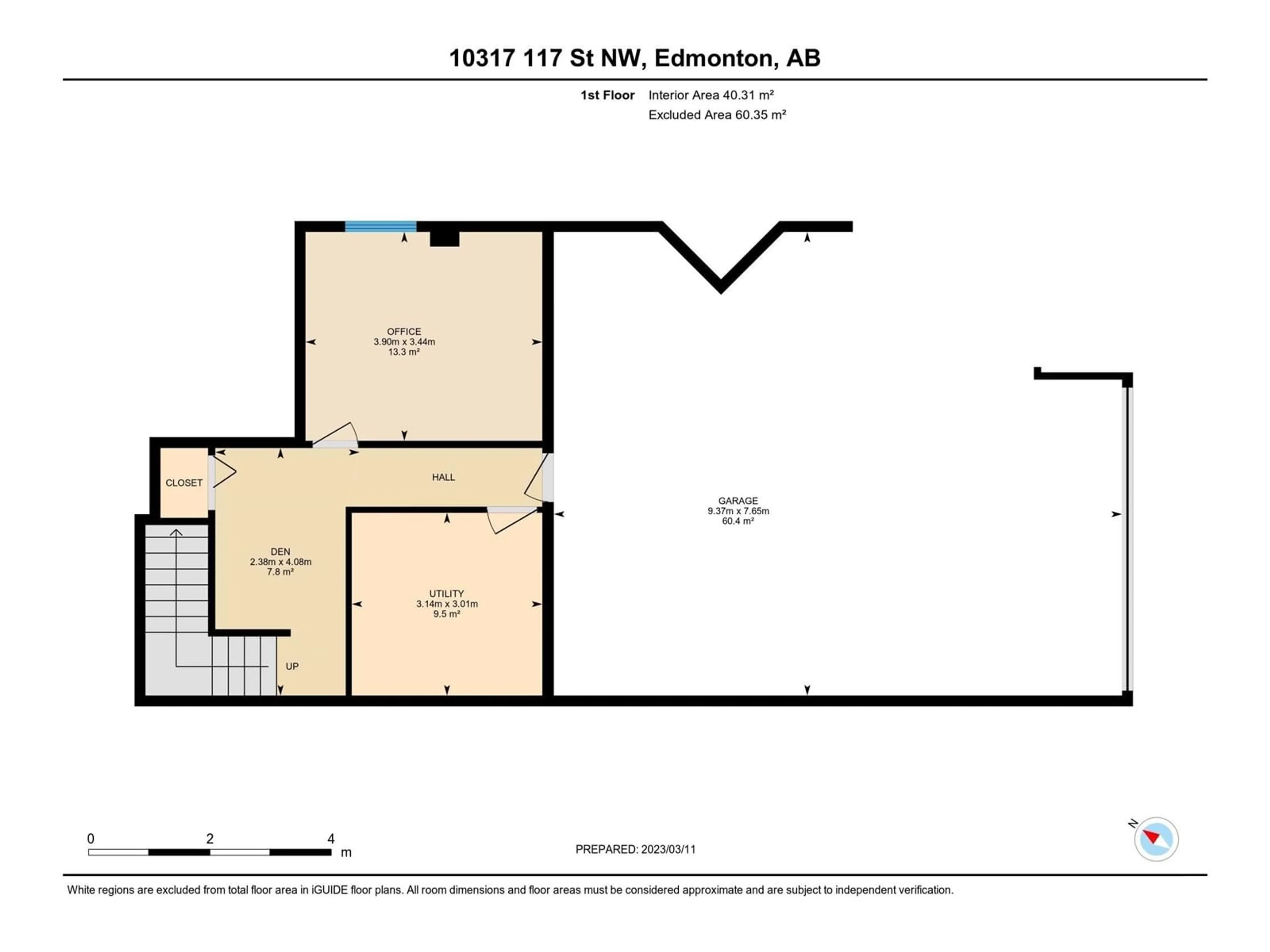 Floor plan for 10317 117 ST NW, Edmonton Alberta T5K1X9