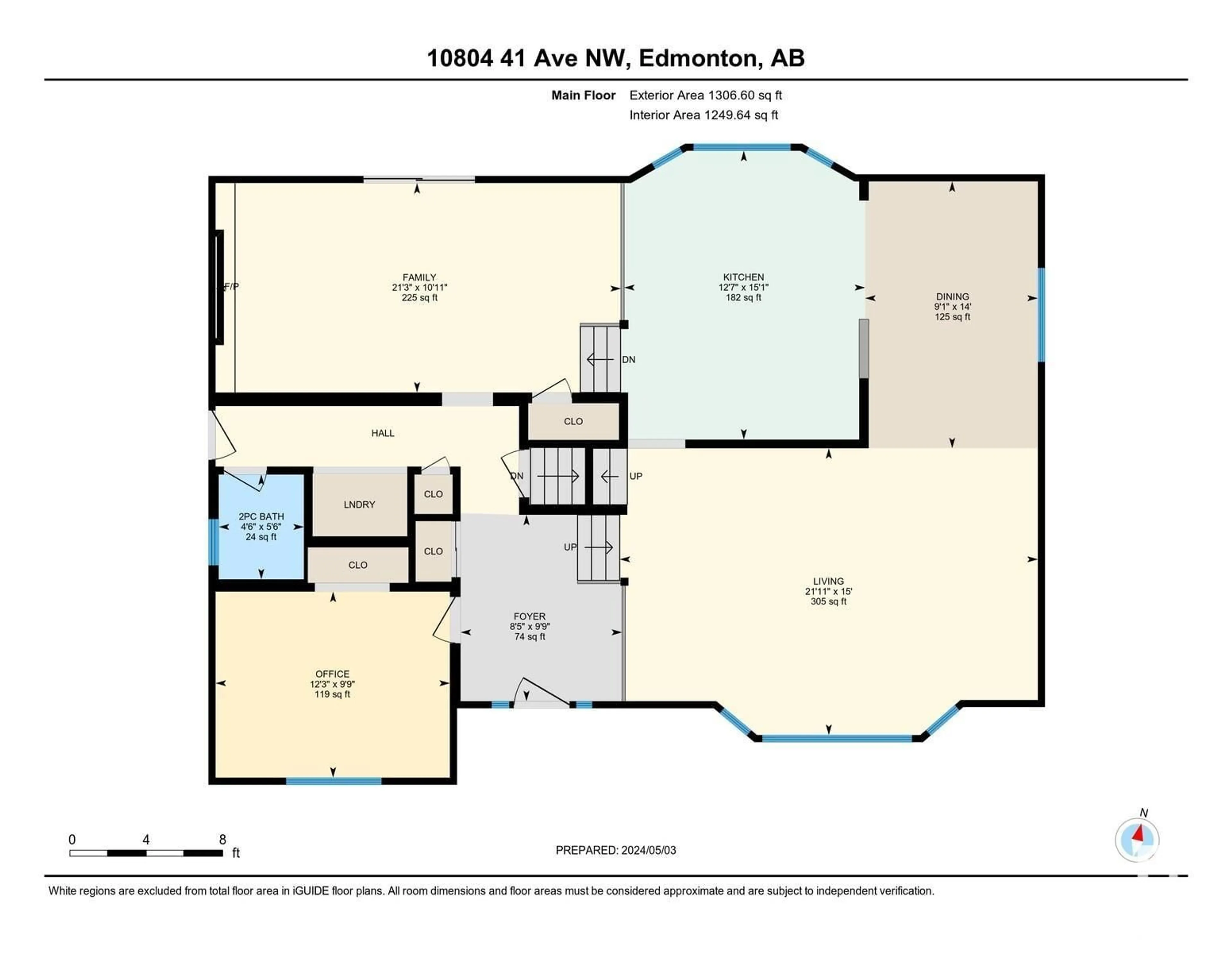 Floor plan for 10804 41 AV NW, Edmonton Alberta T6J2S1