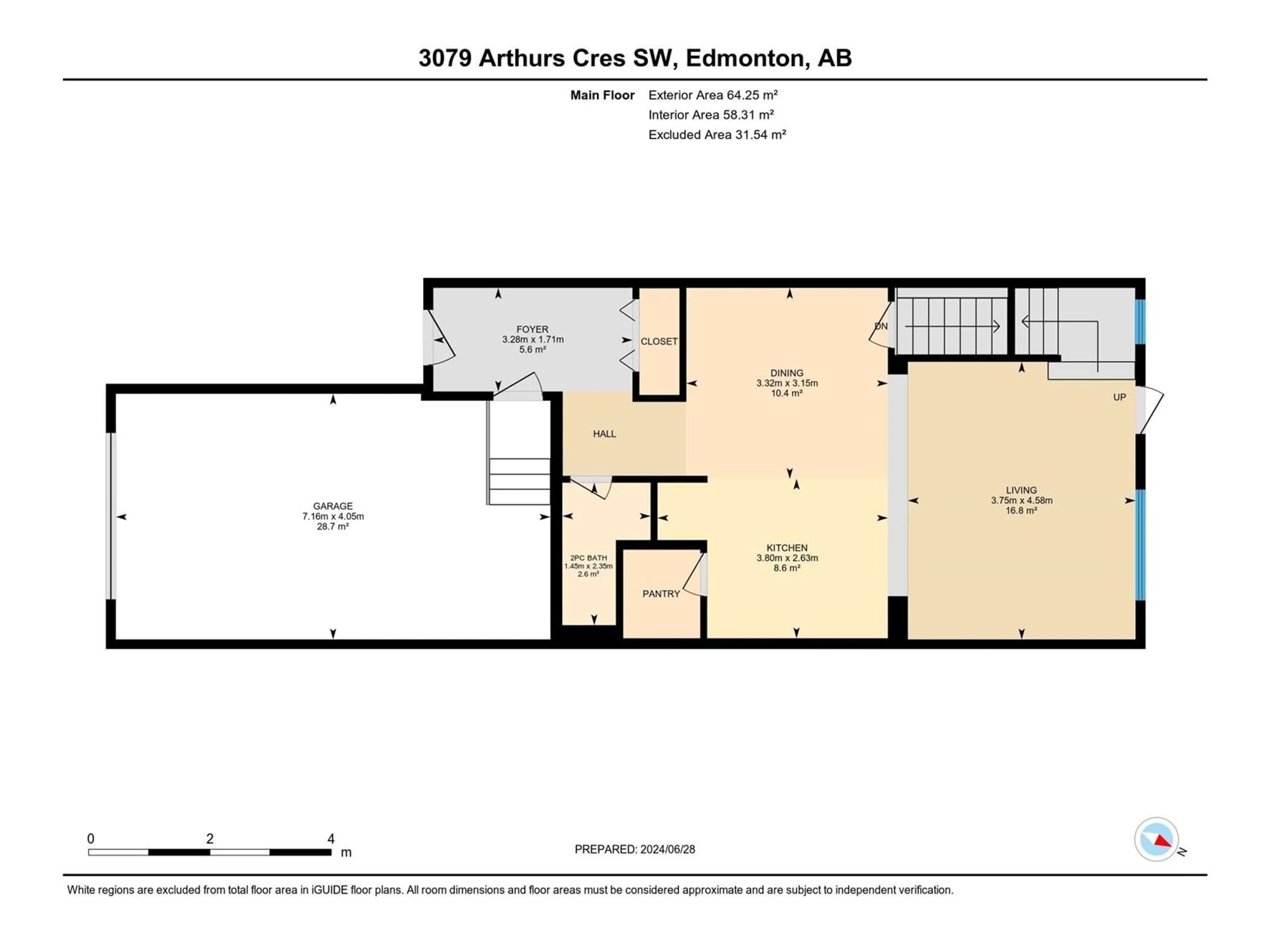 Floor plan for 3079 ARTHURS CR SW, Edmonton Alberta T6W2H8