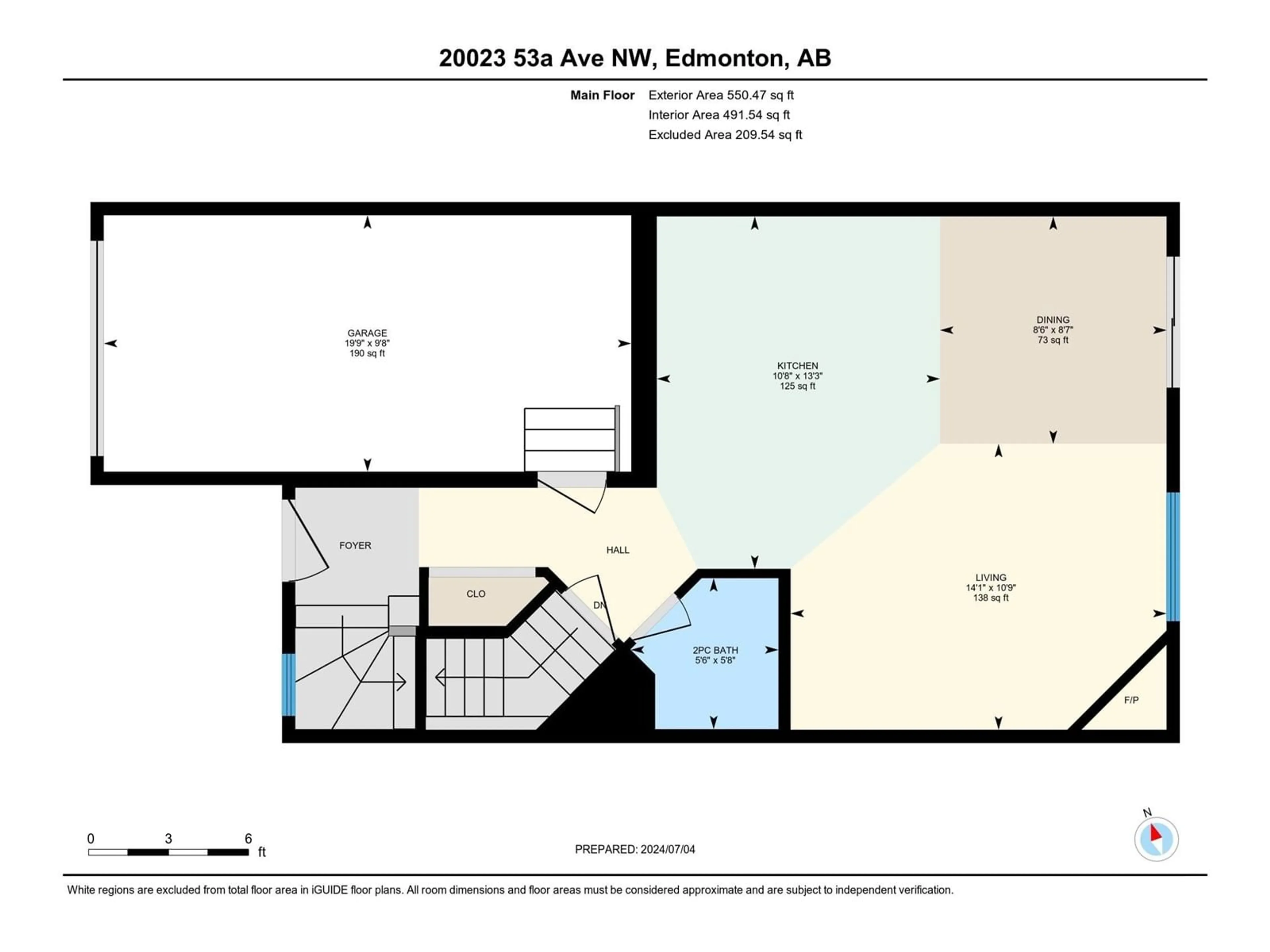 Floor plan for 20023 53A AV NW, Edmonton Alberta T6M2W2