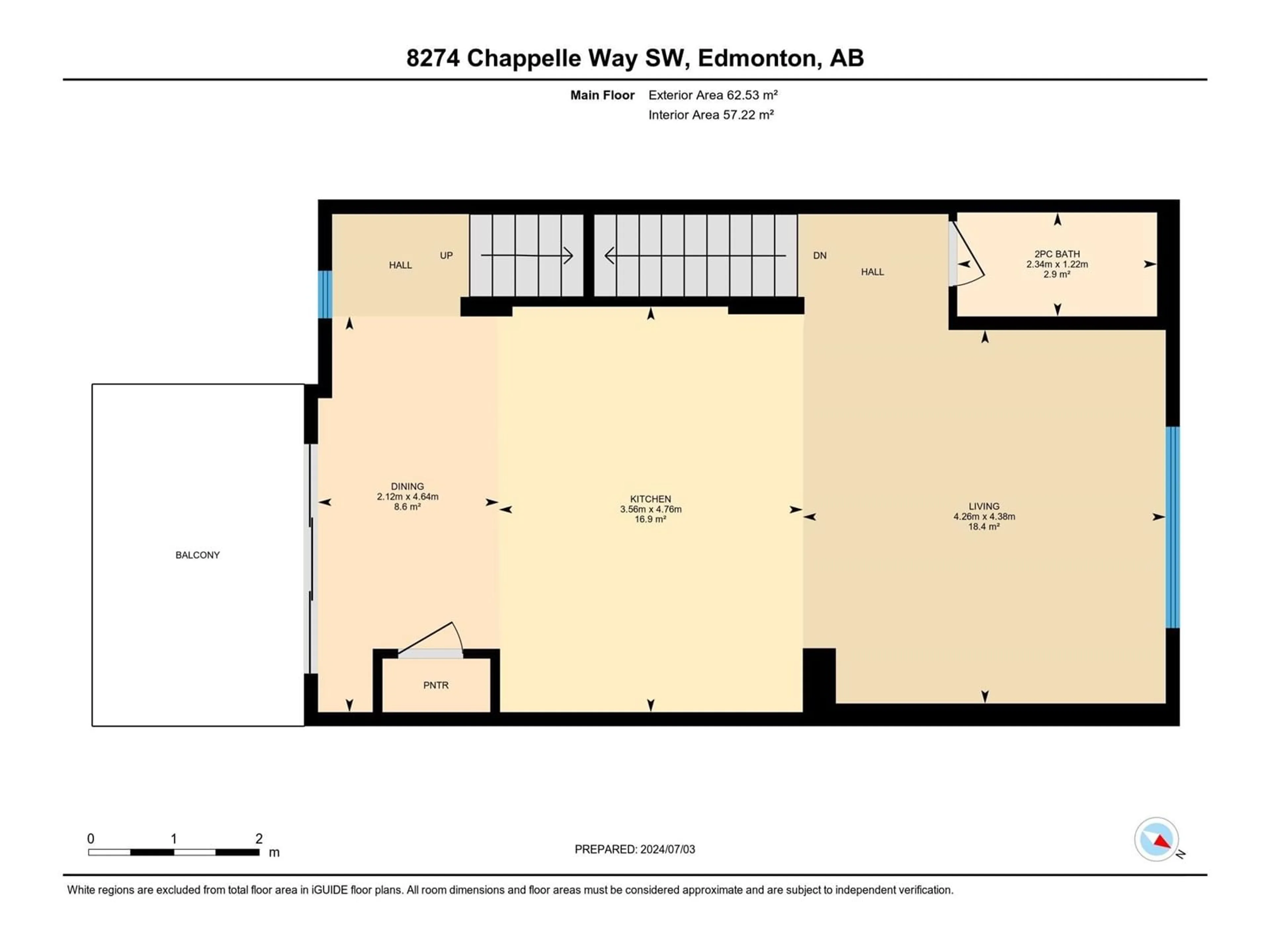 Floor plan for 8274 CHAPPELLE WY SW, Edmonton Alberta T6W3Y5