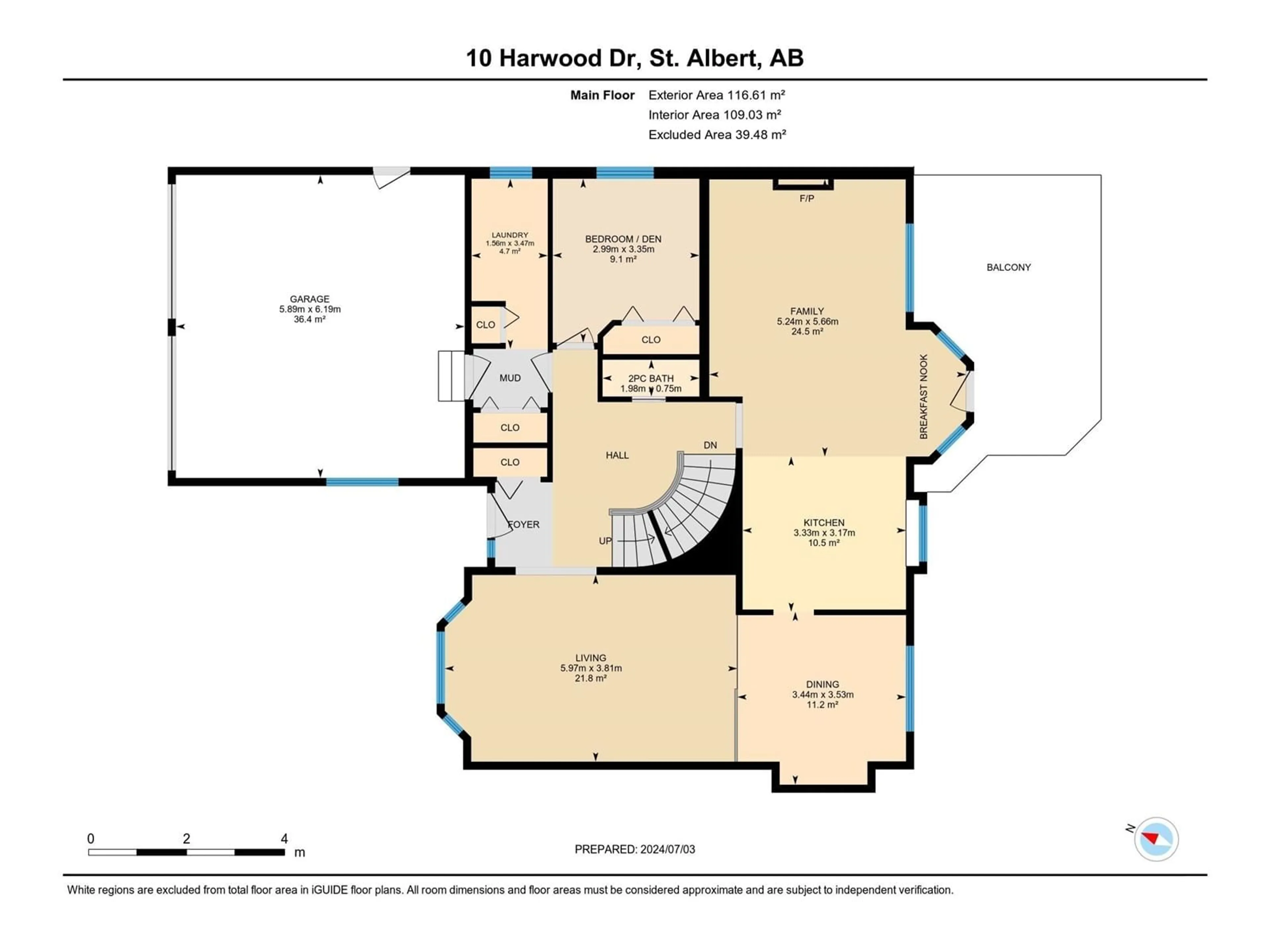 Floor plan for 10 HARWOOD DR, St. Albert Alberta T8N5V5