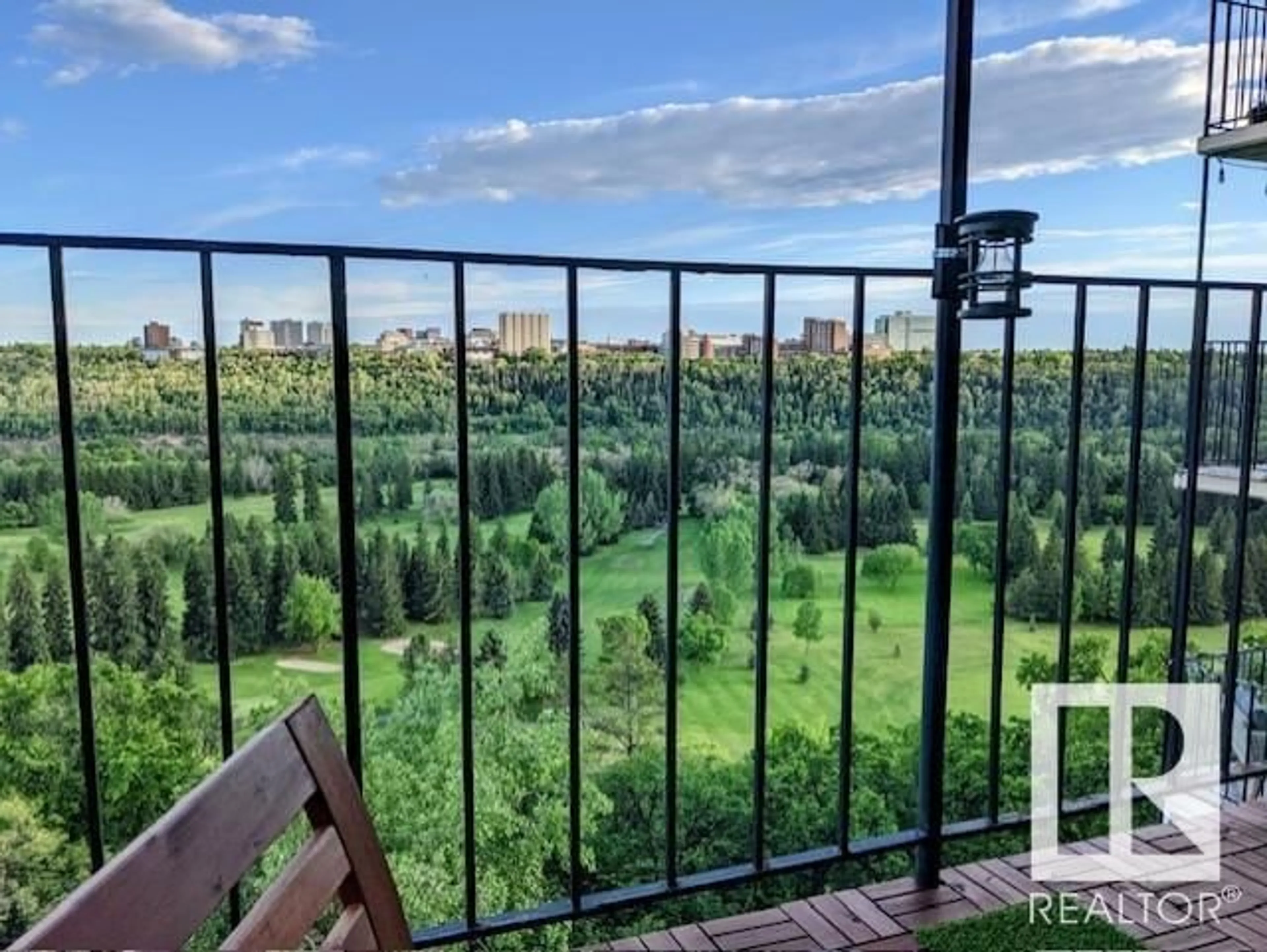 Balcony in the apartment for #601 9908 114 ST NW, Edmonton Alberta T5K1R1