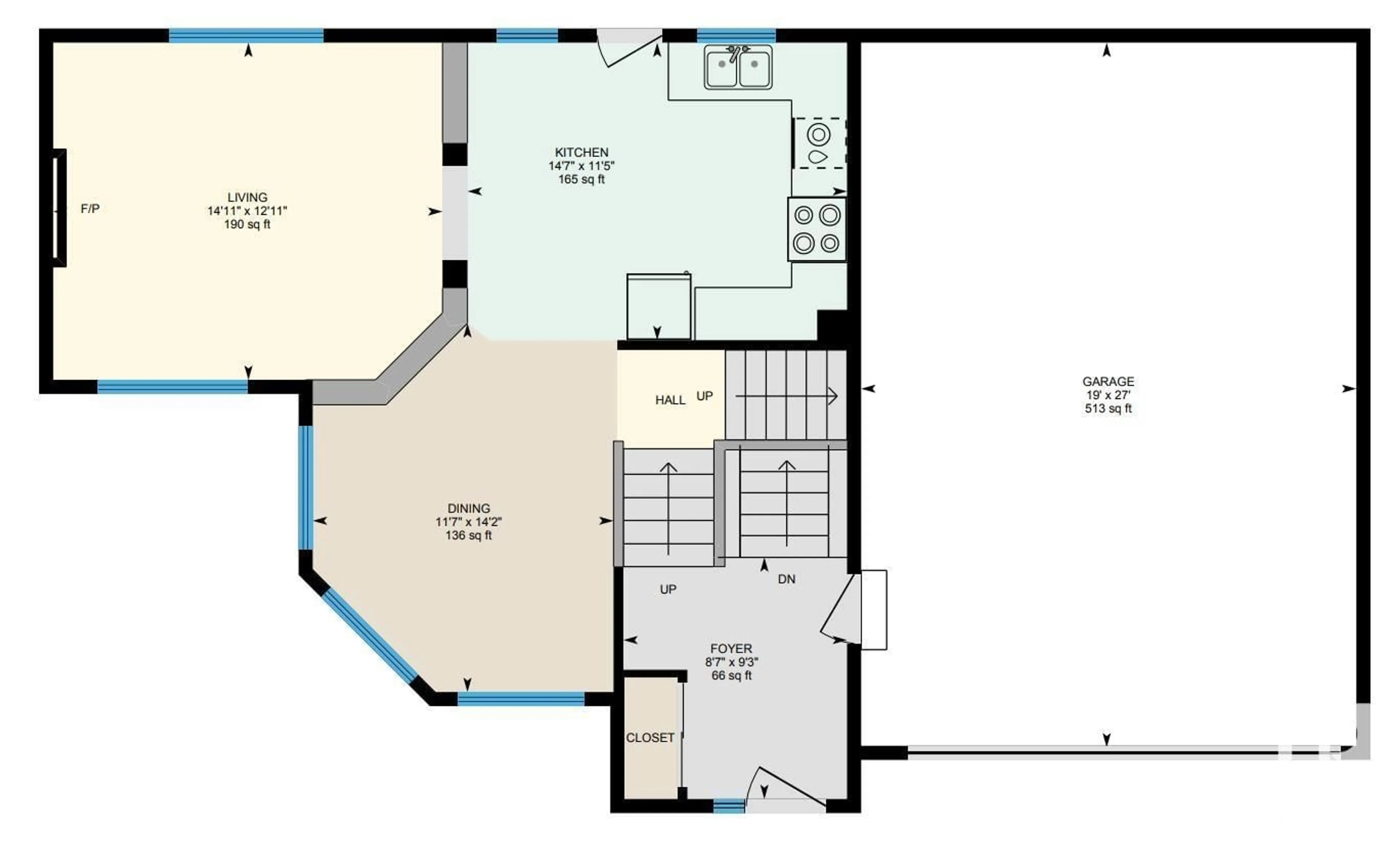 Floor plan for #23 64 BLACKBURN DR W SW, Edmonton Alberta T6W1C1