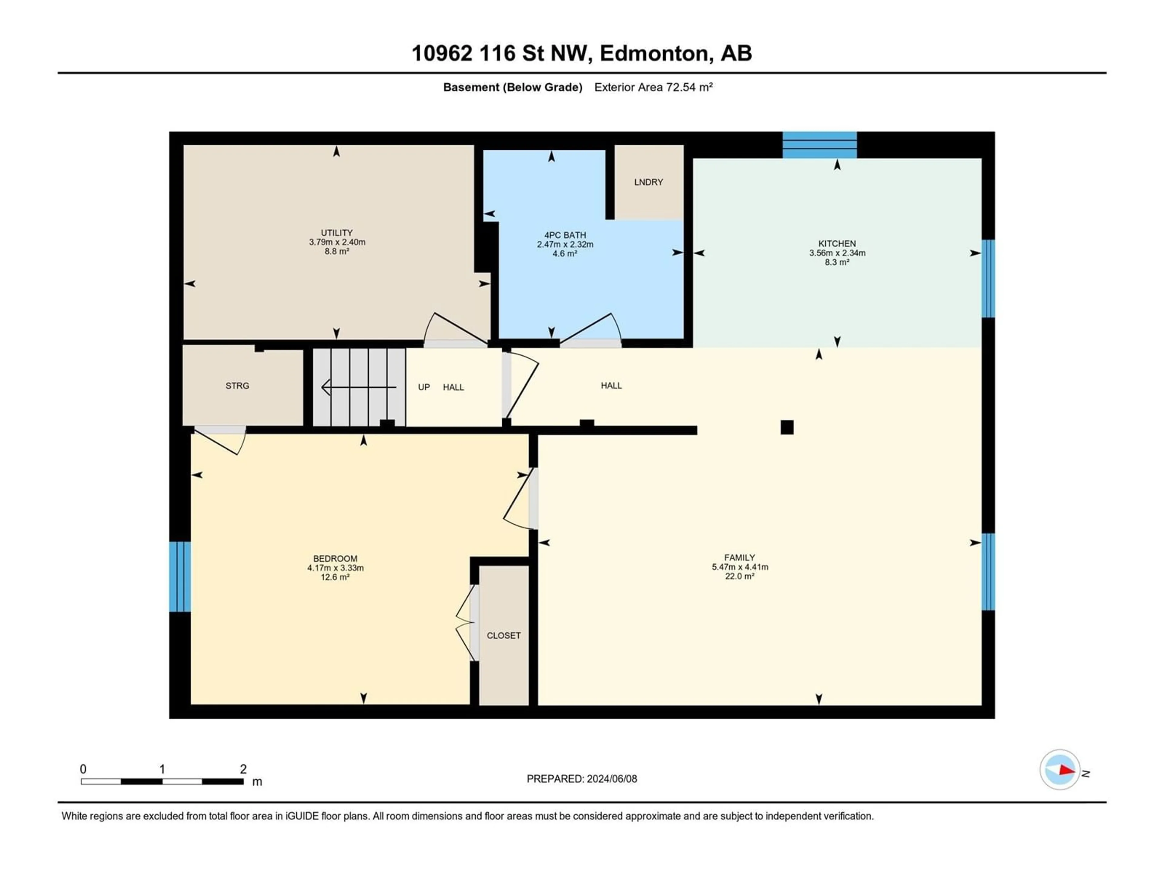 Floor plan for 10962 116 ST NW, Edmonton Alberta T5H3M6