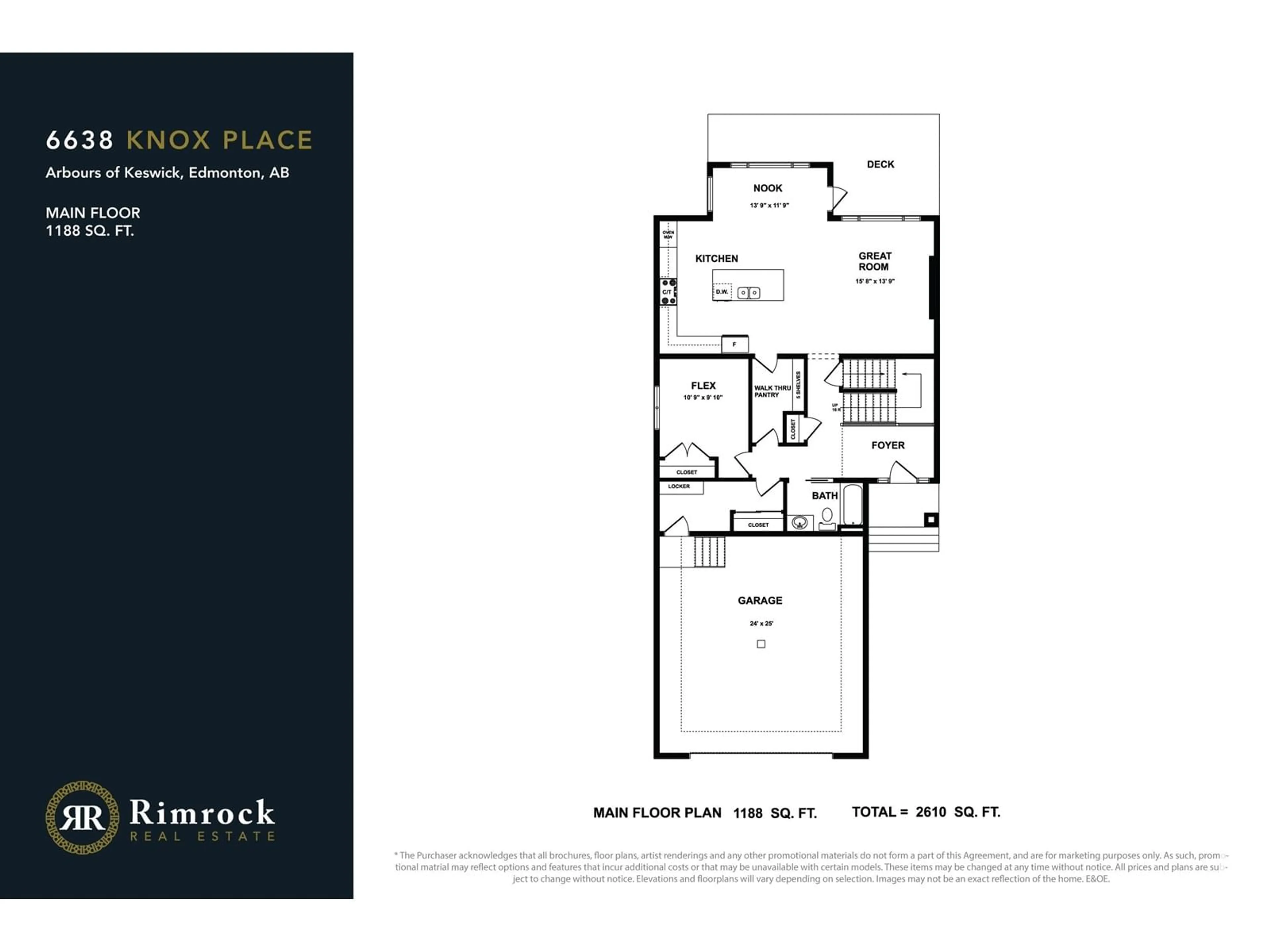 Floor plan for 6638 KNOX PL SW, Edmonton Alberta T6W4A1