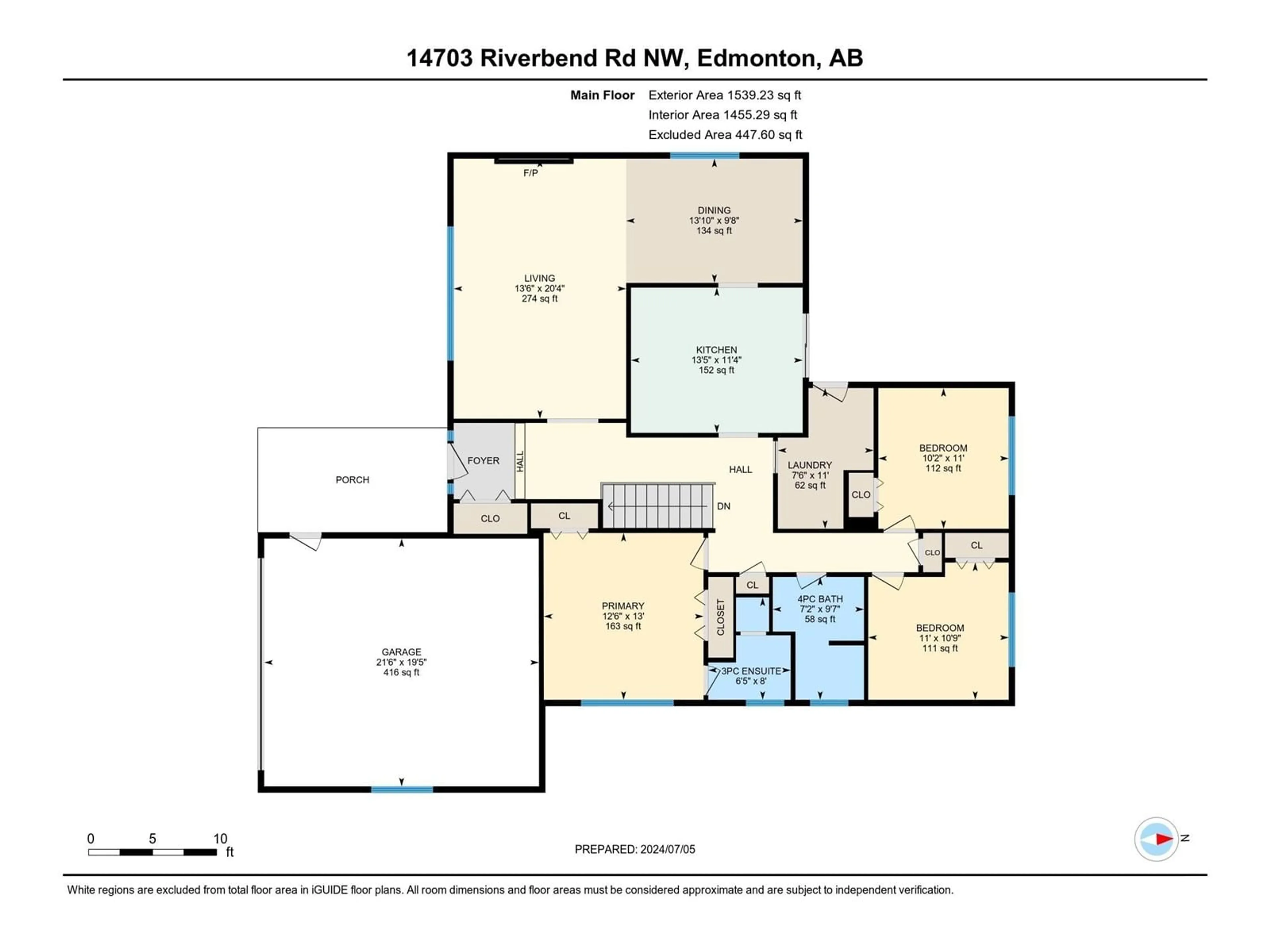 Floor plan for 14703 RIVERBEND RD NW, Edmonton Alberta T6H4V4
