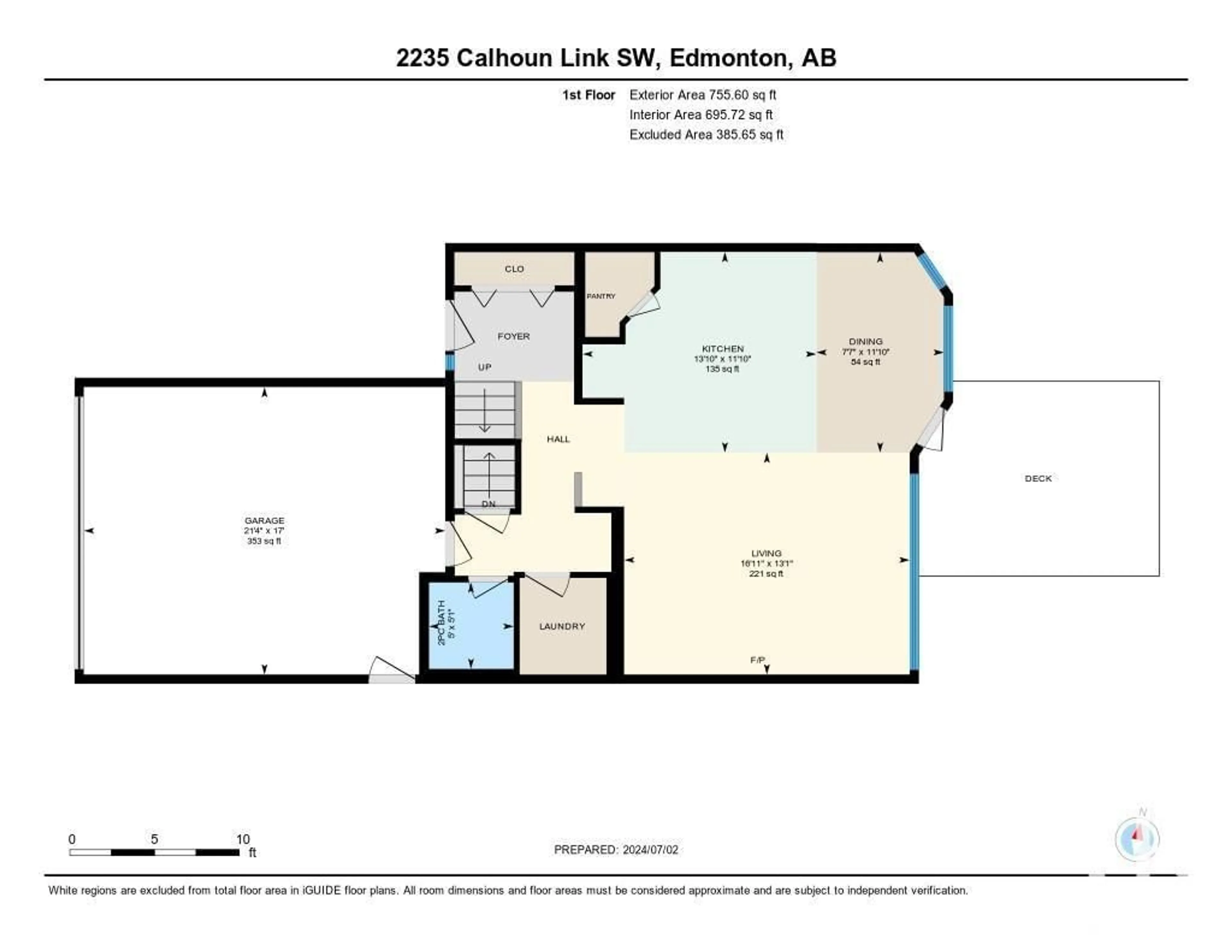 Floor plan for 2235 CALHOUN LI SW, Edmonton Alberta T6W3E3