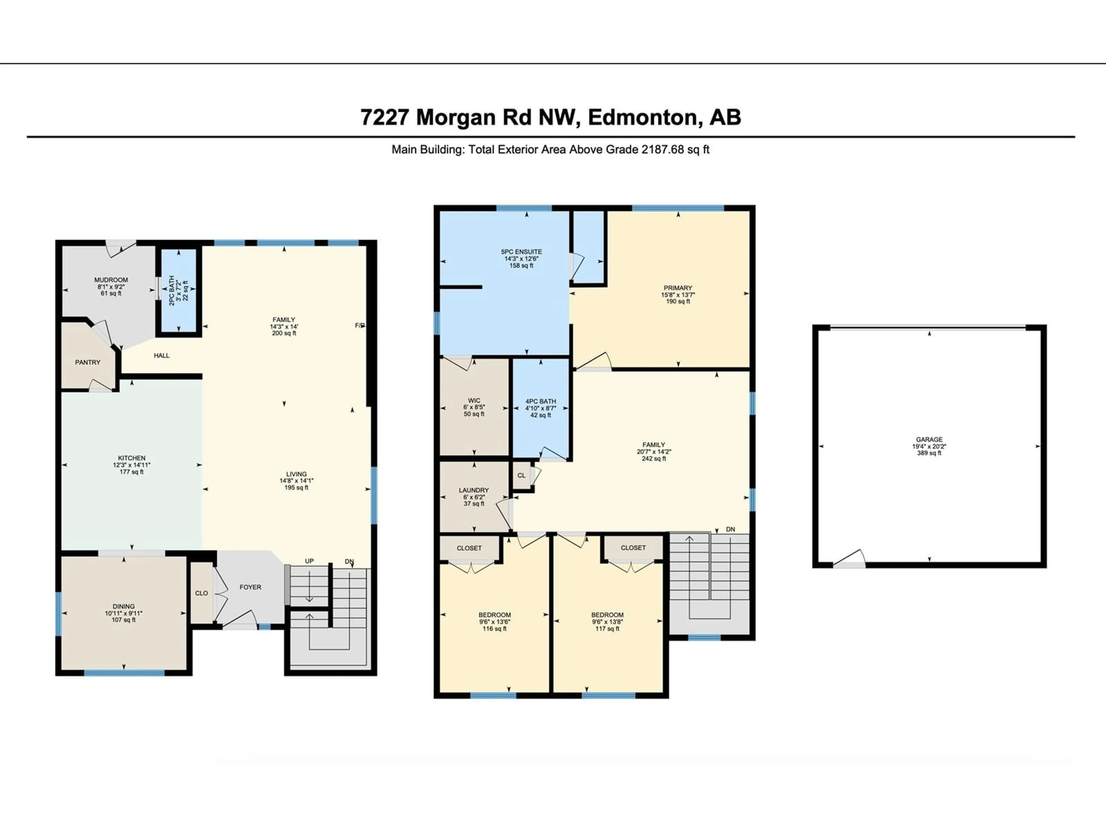 Floor plan for 7227 Morgan Rd NW, Edmonton Alberta T5E4G6