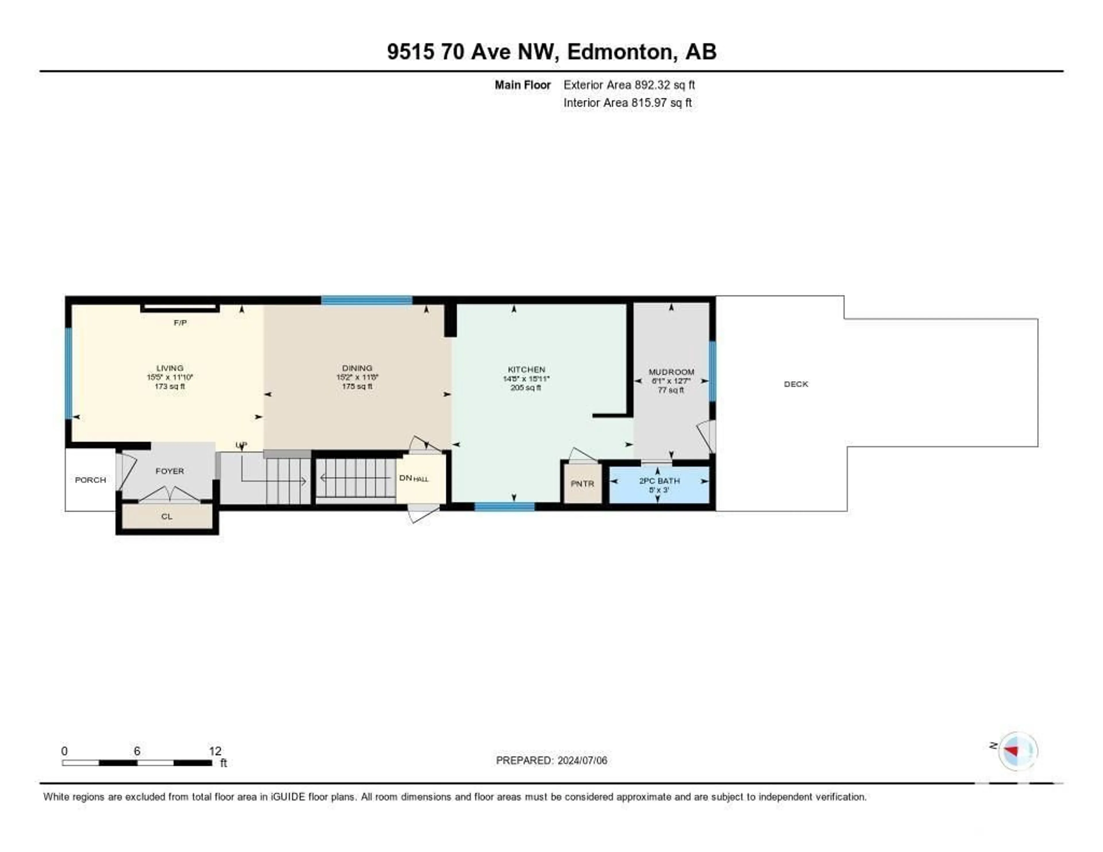 Floor plan for 9515 70 AV NW, Edmonton Alberta T6E0T9