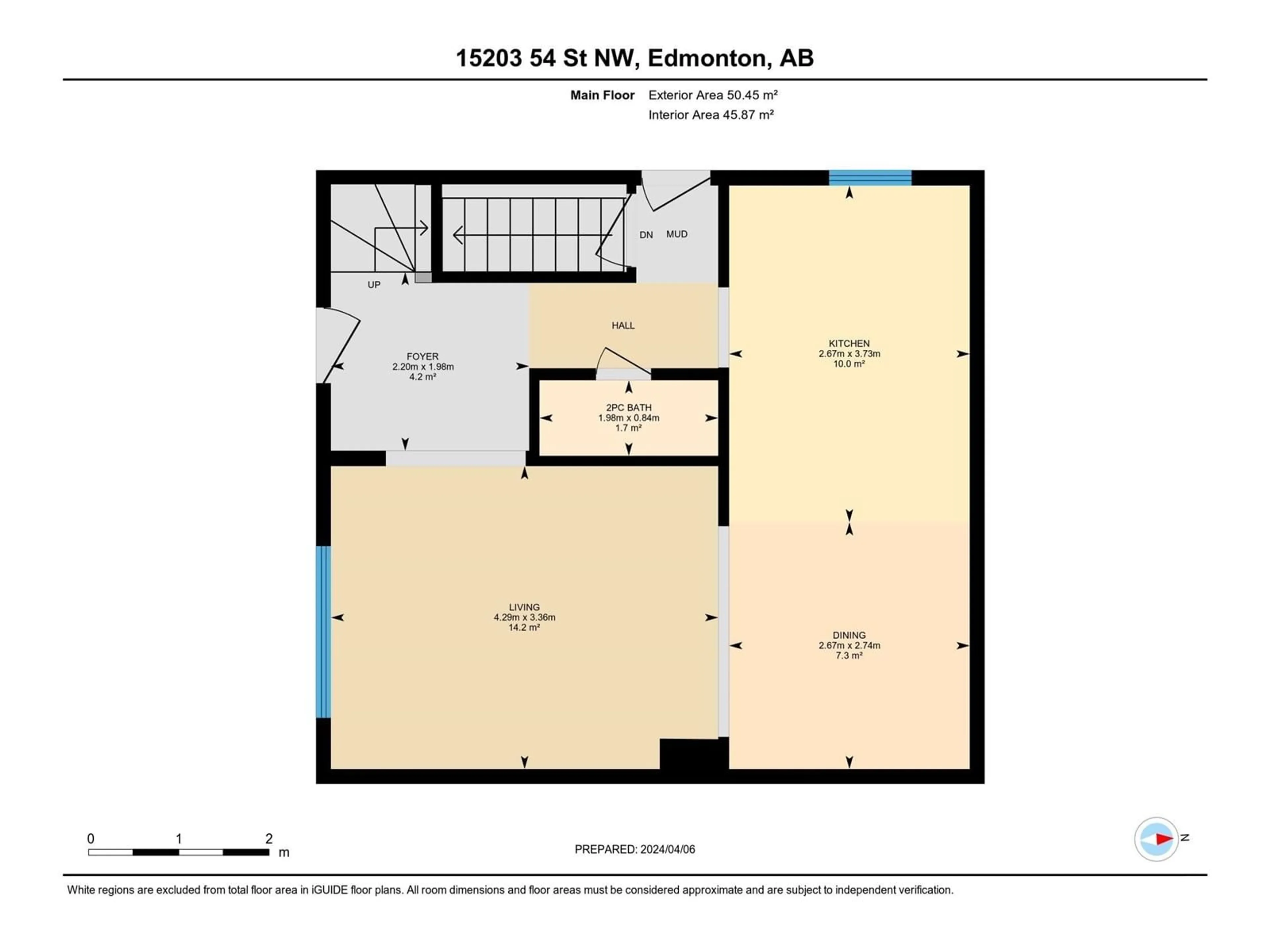 Floor plan for 15203 54 ST NW, Edmonton Alberta T5A3N9