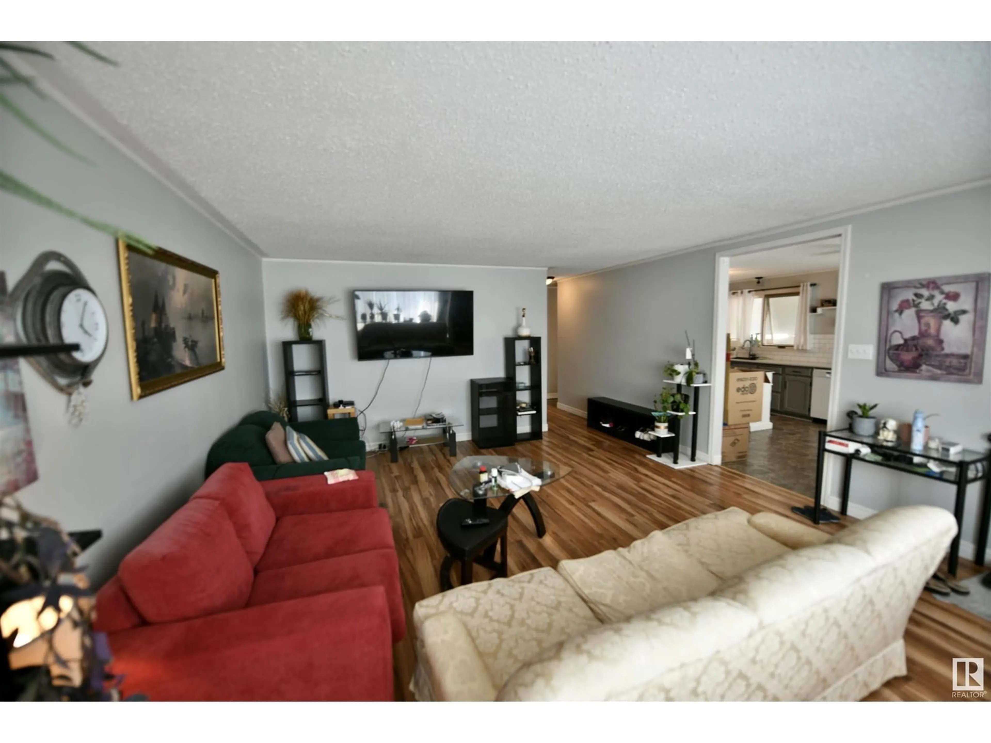 Living room, wood floors for 4626 46 AV, St. Paul Town Alberta T0A3A3