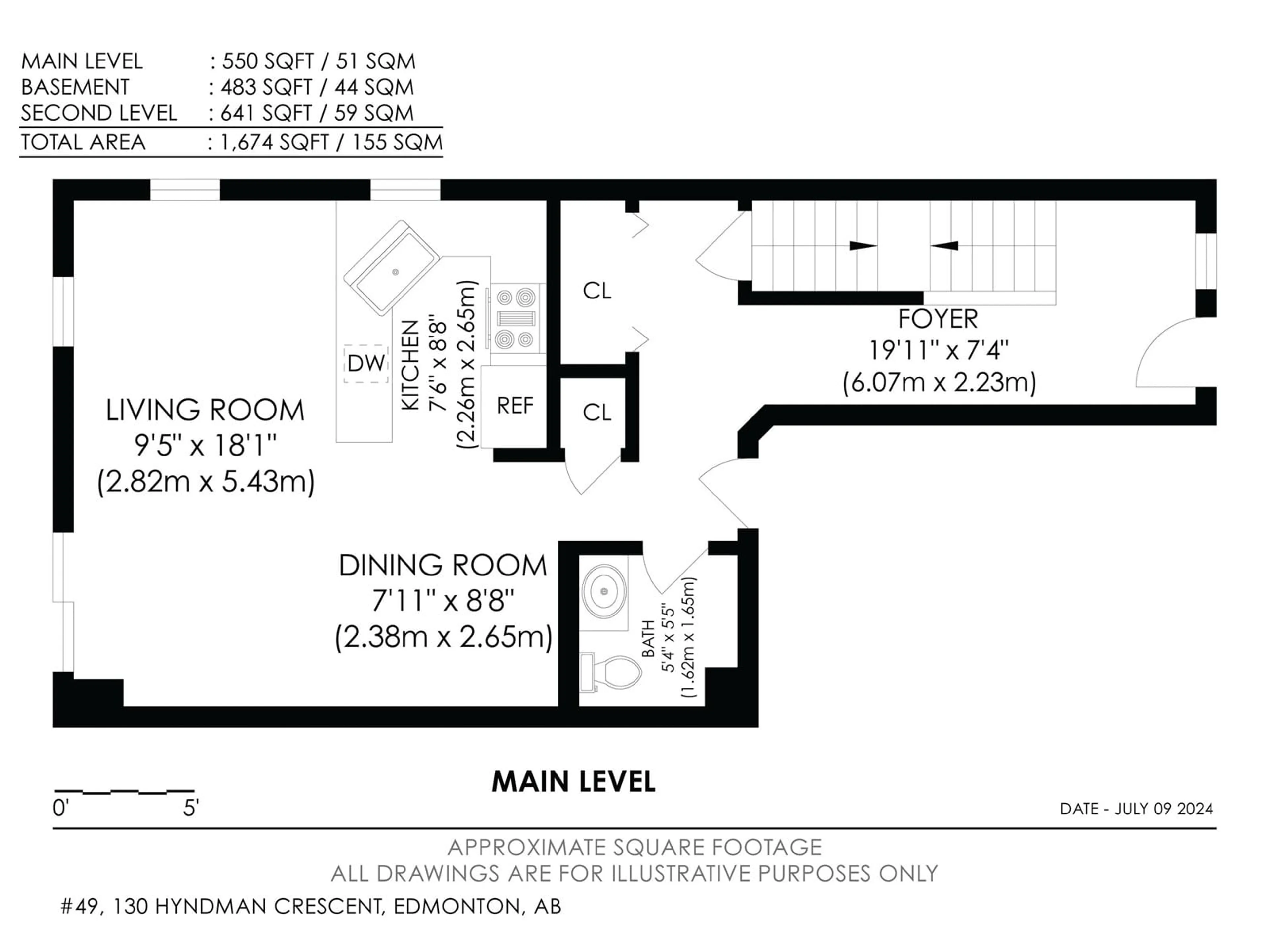 Floor plan for #49 130 HYNDMAN CR NW, Edmonton Alberta T5A0E8