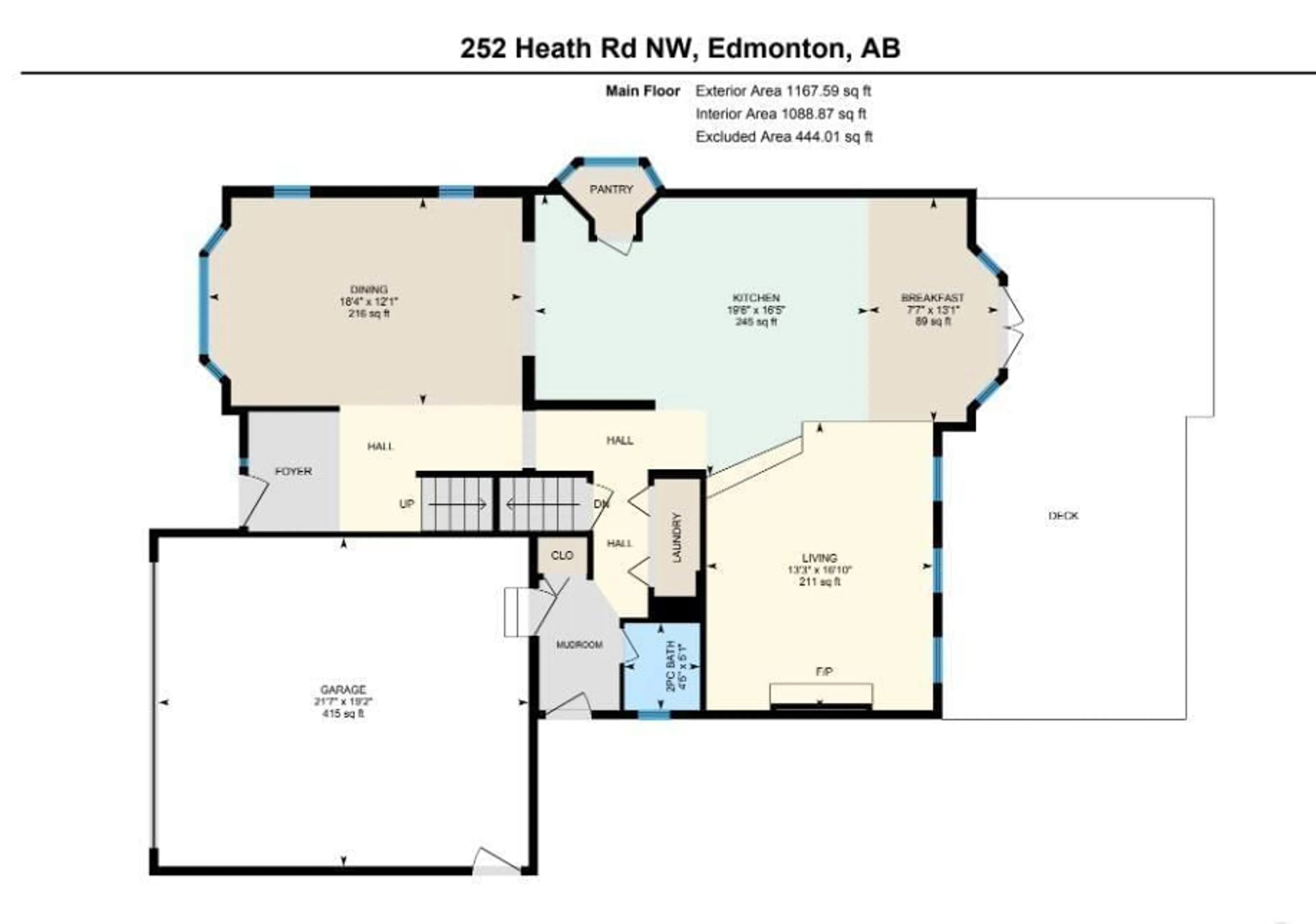 Floor plan for 252 HEATH RD NW, Edmonton Alberta T6R1T6