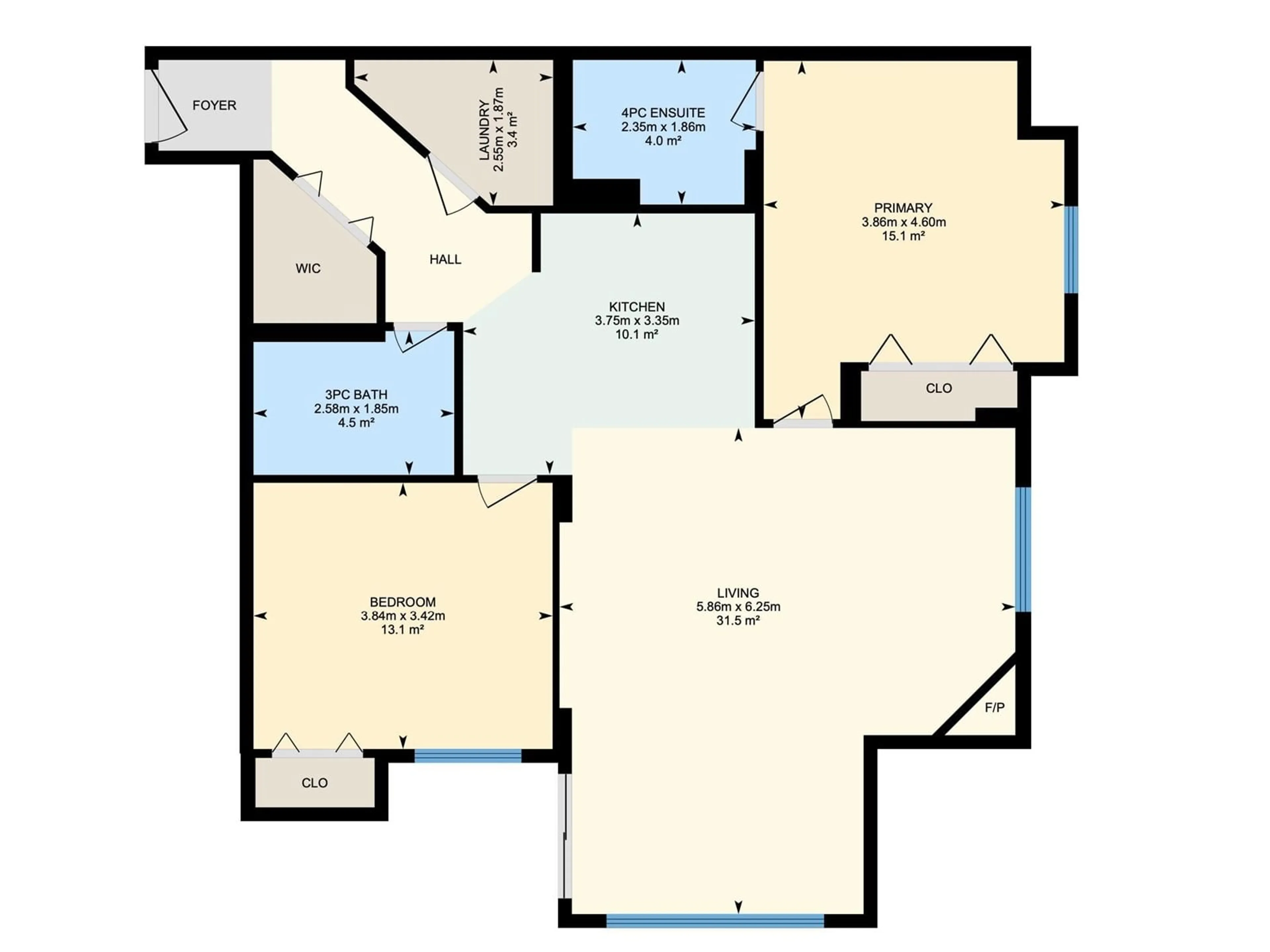 Floor plan for #204 10319 111 ST NW, Edmonton Alberta T5K0A2