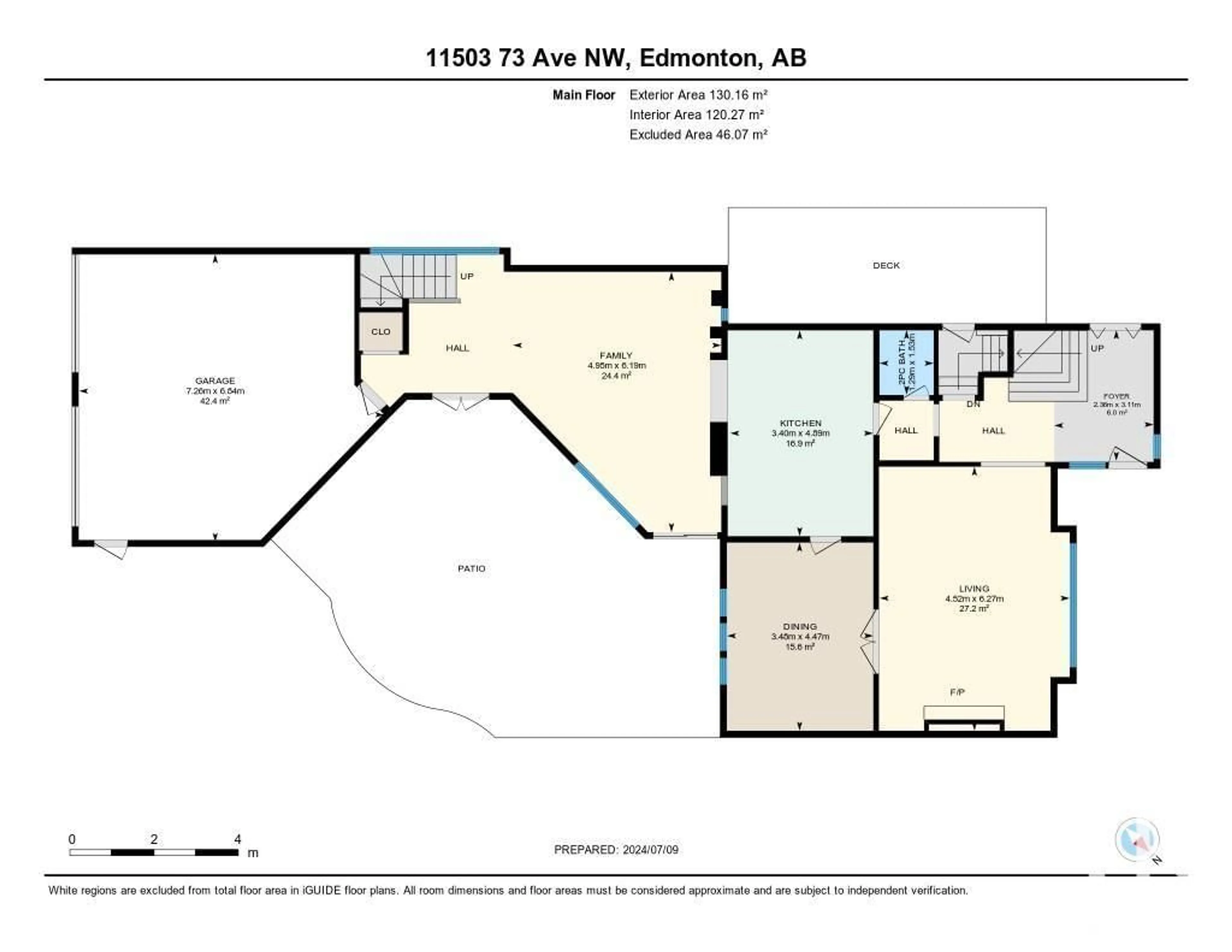 Floor plan for 11503 73 AV NW, Edmonton Alberta T6G0E2