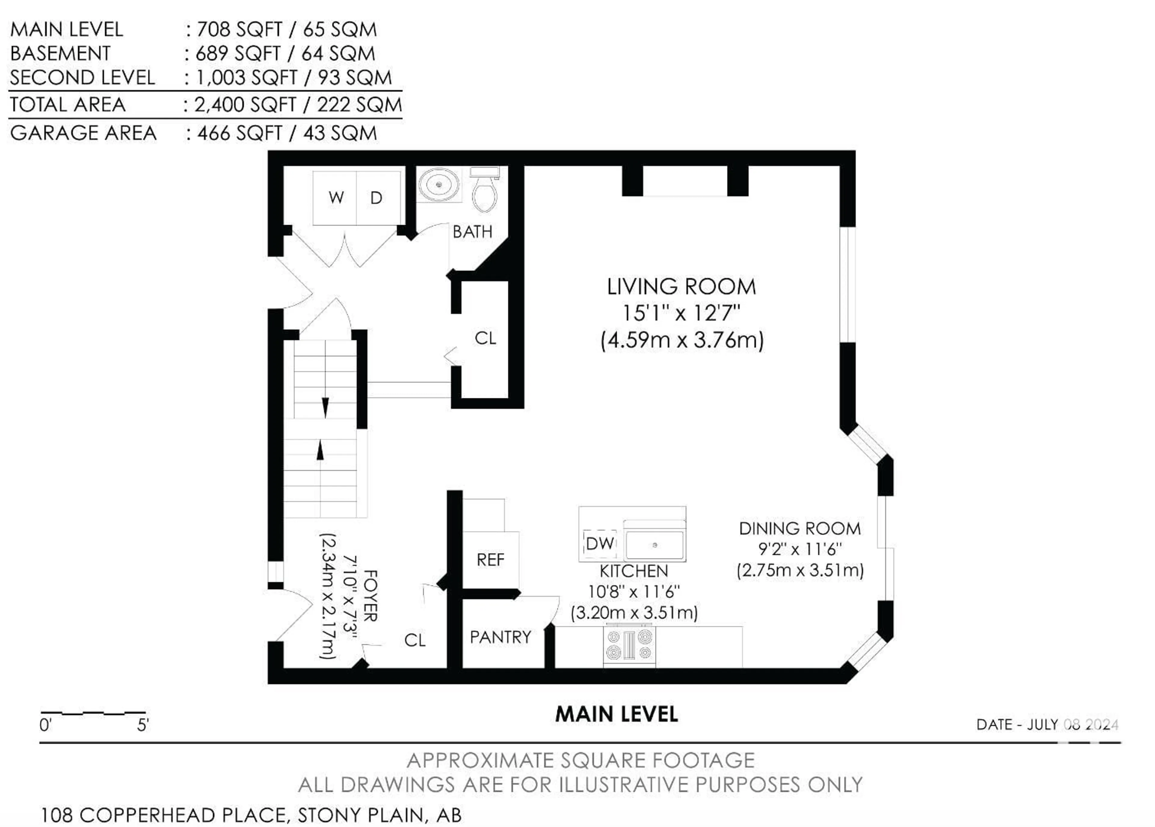 Floor plan for 108 COPPERHEAD PL, Stony Plain Alberta T7Z0A7