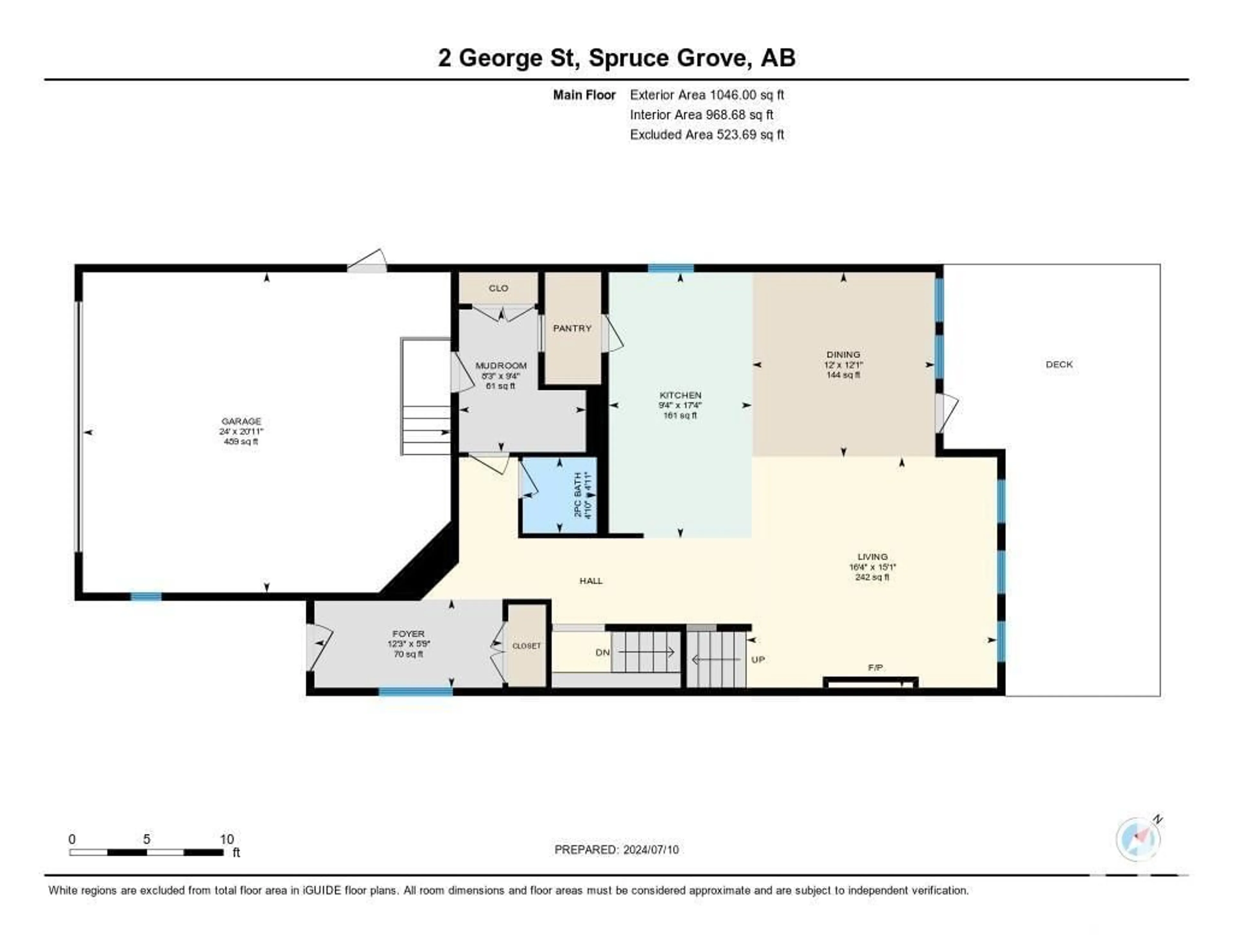 Floor plan for 2 George ST, Spruce Grove Alberta T7X0M2
