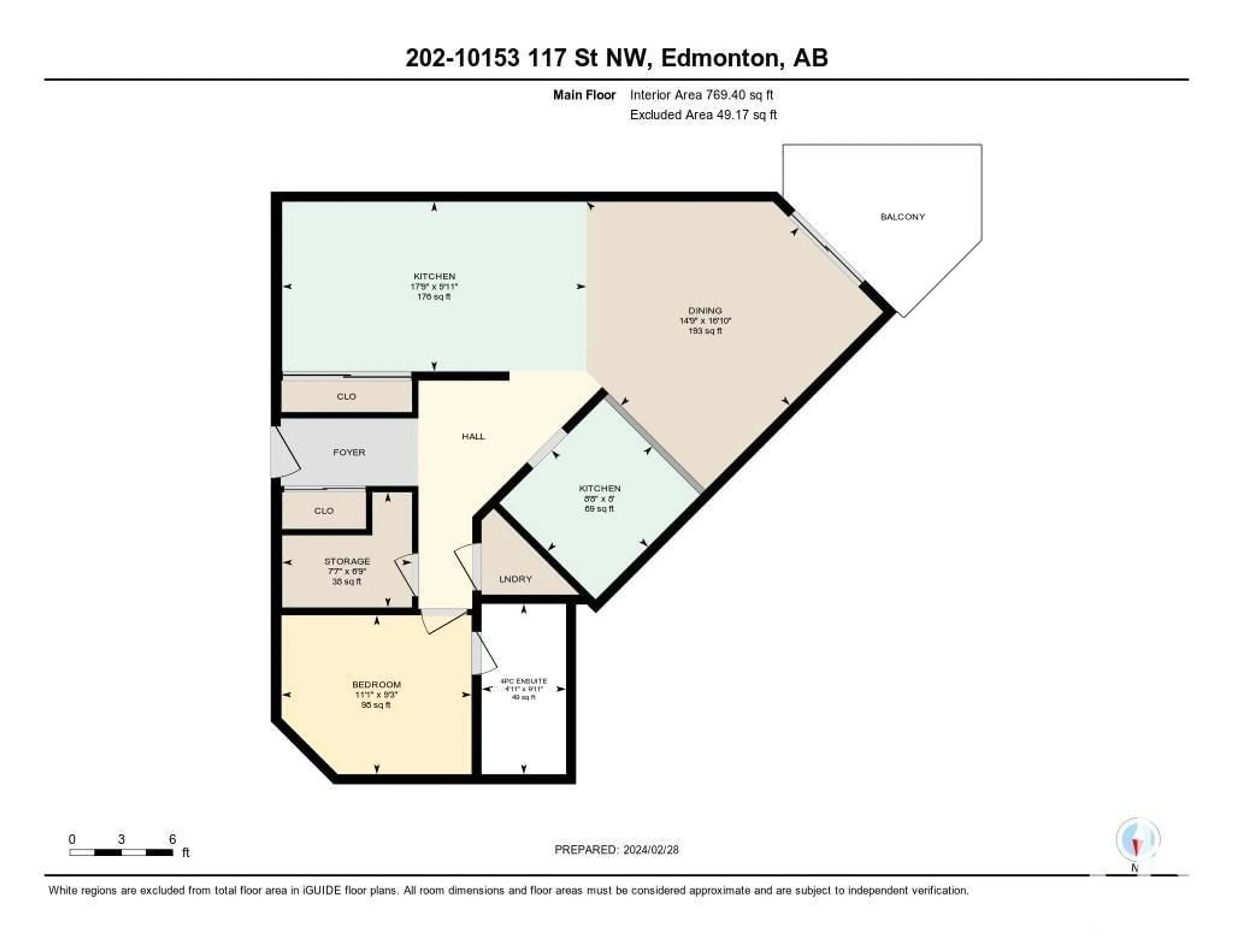 Floor plan for #202 10153 117 ST NW, Edmonton Alberta T5K1X5