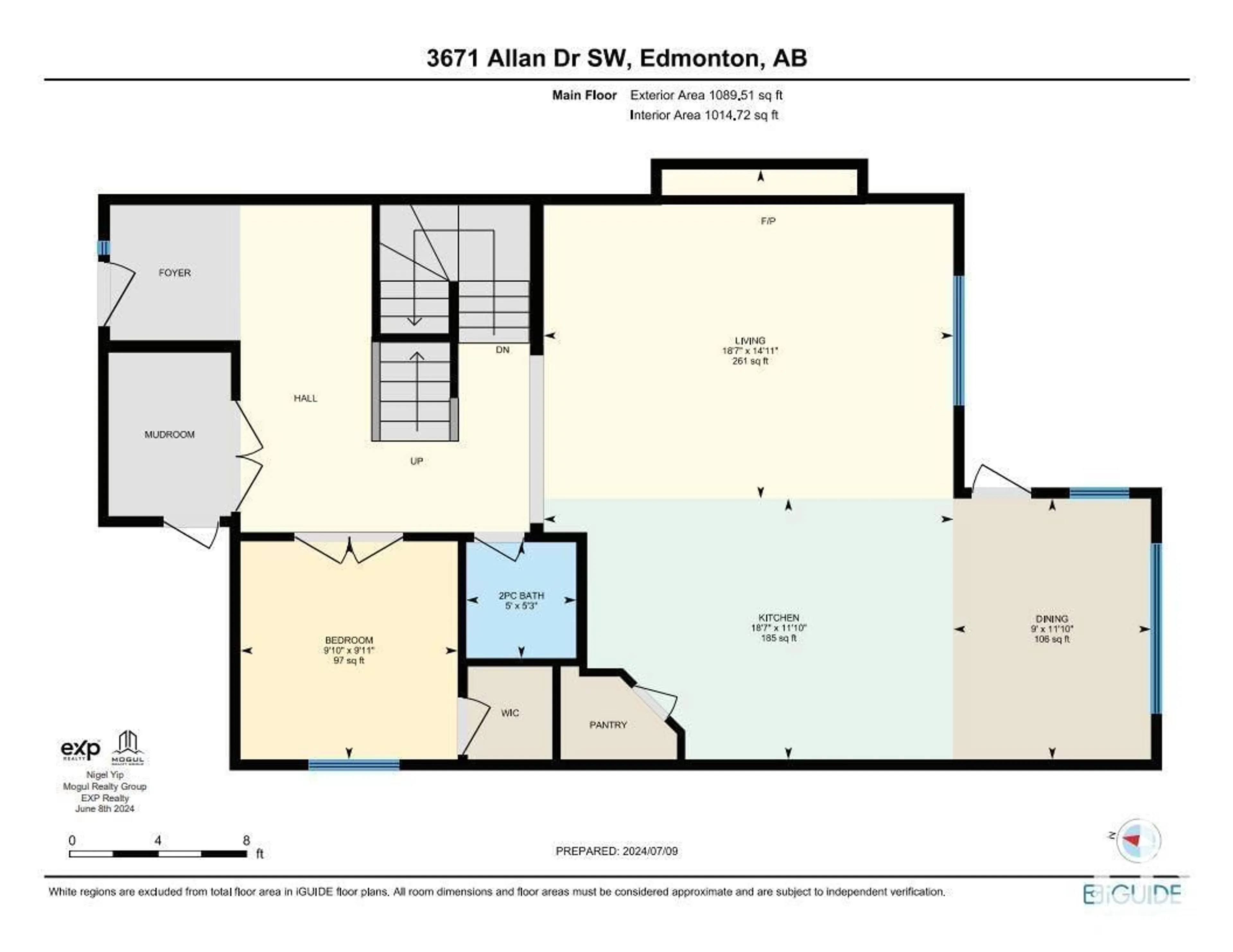 Floor plan for 3671 ALLAN DR SW, Edmonton Alberta T6W2K3