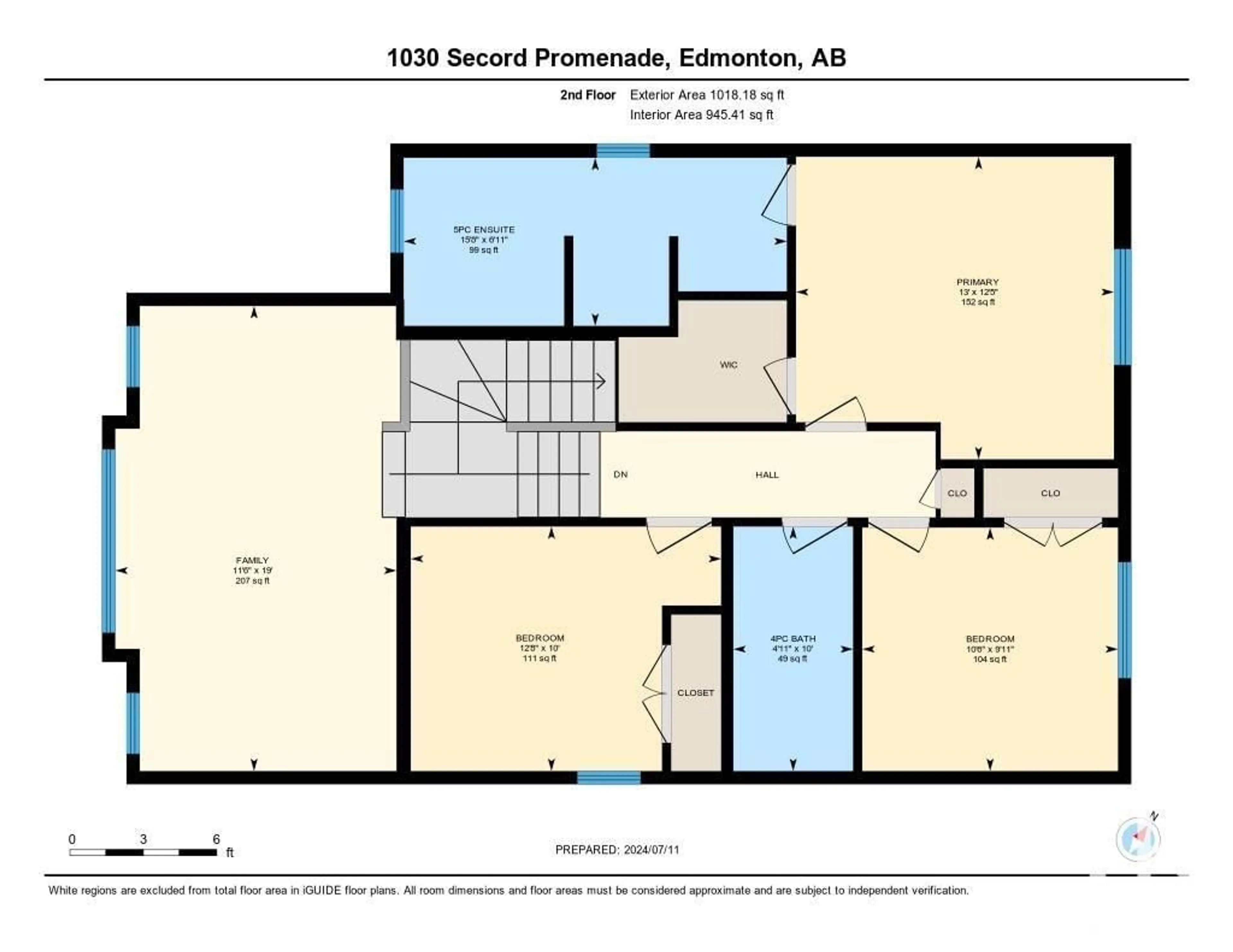 Floor plan for 1030 SECORD PM NW, Edmonton Alberta T5T4A4