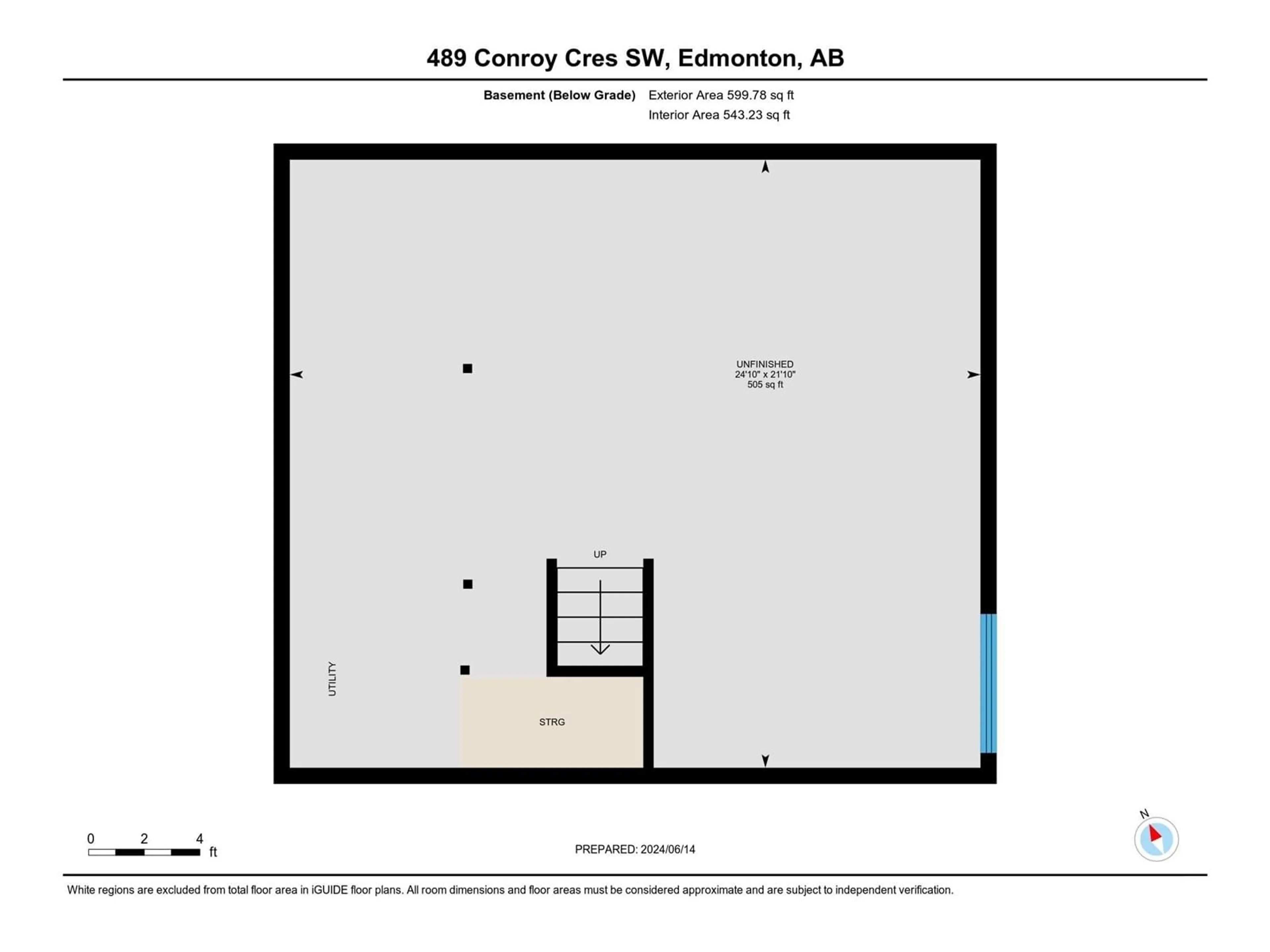 Floor plan for 489 CONROY CR SW, Edmonton Alberta T6W3Y2