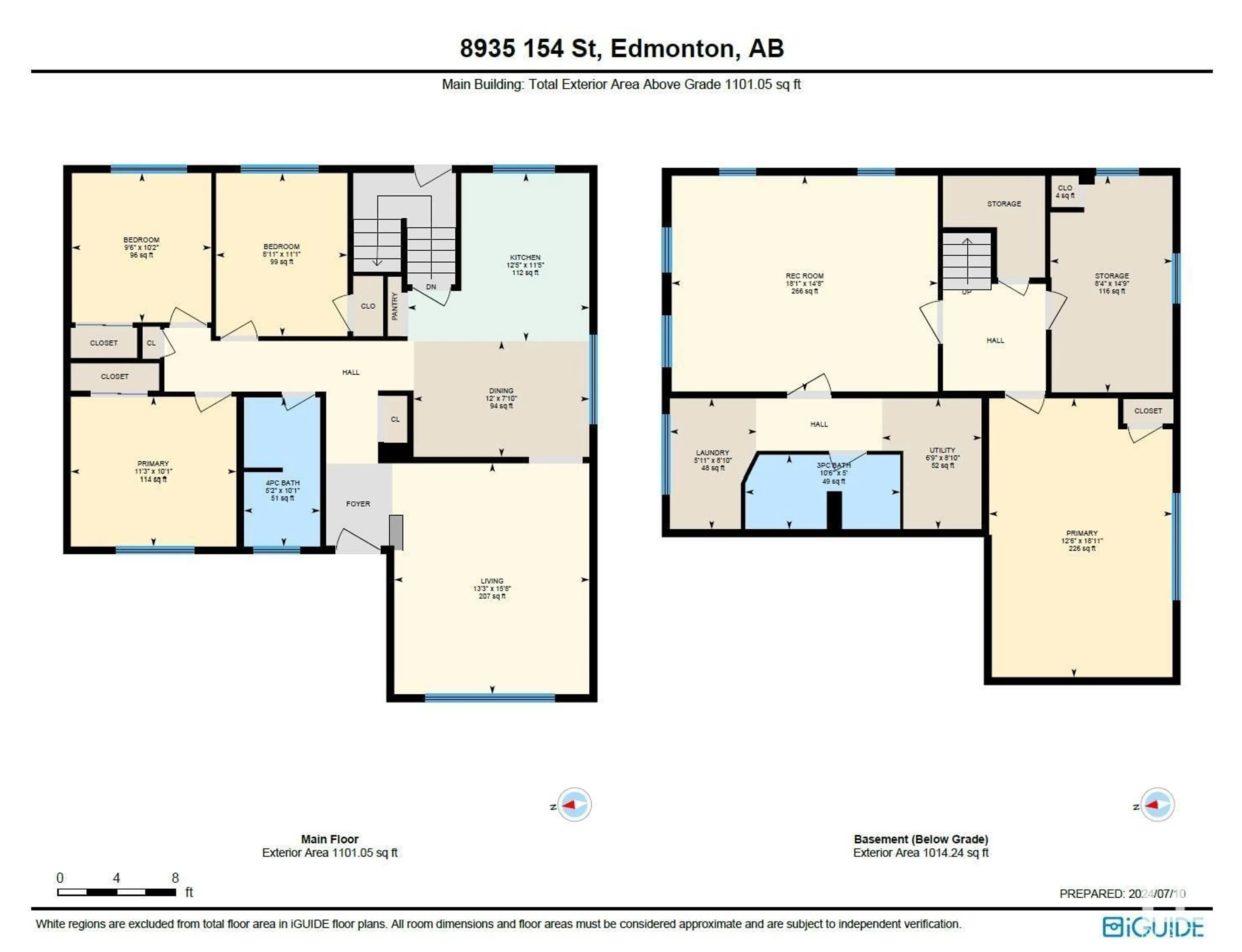 Floor plan for 8935 154 ST NW, Edmonton Alberta T5R1S9