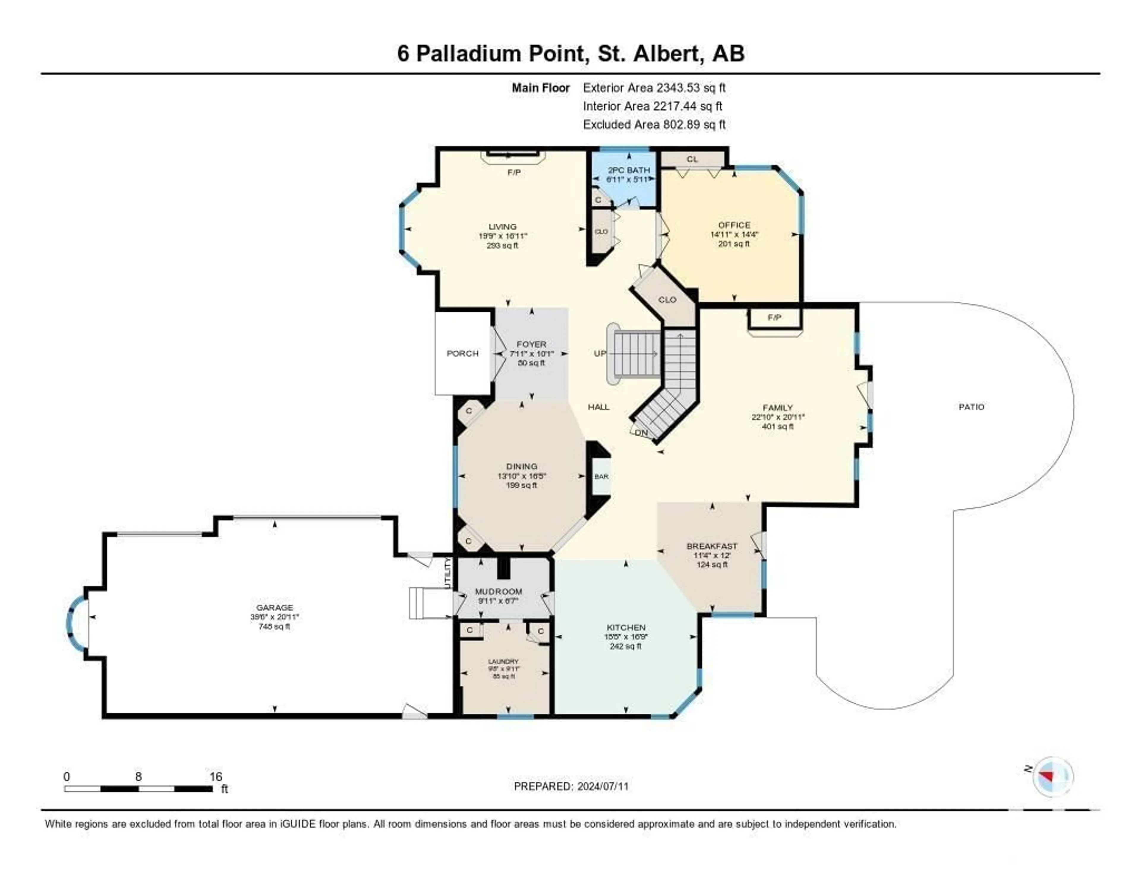 Floor plan for 6 PALLADIUM PT, St. Albert Alberta T8N6A2