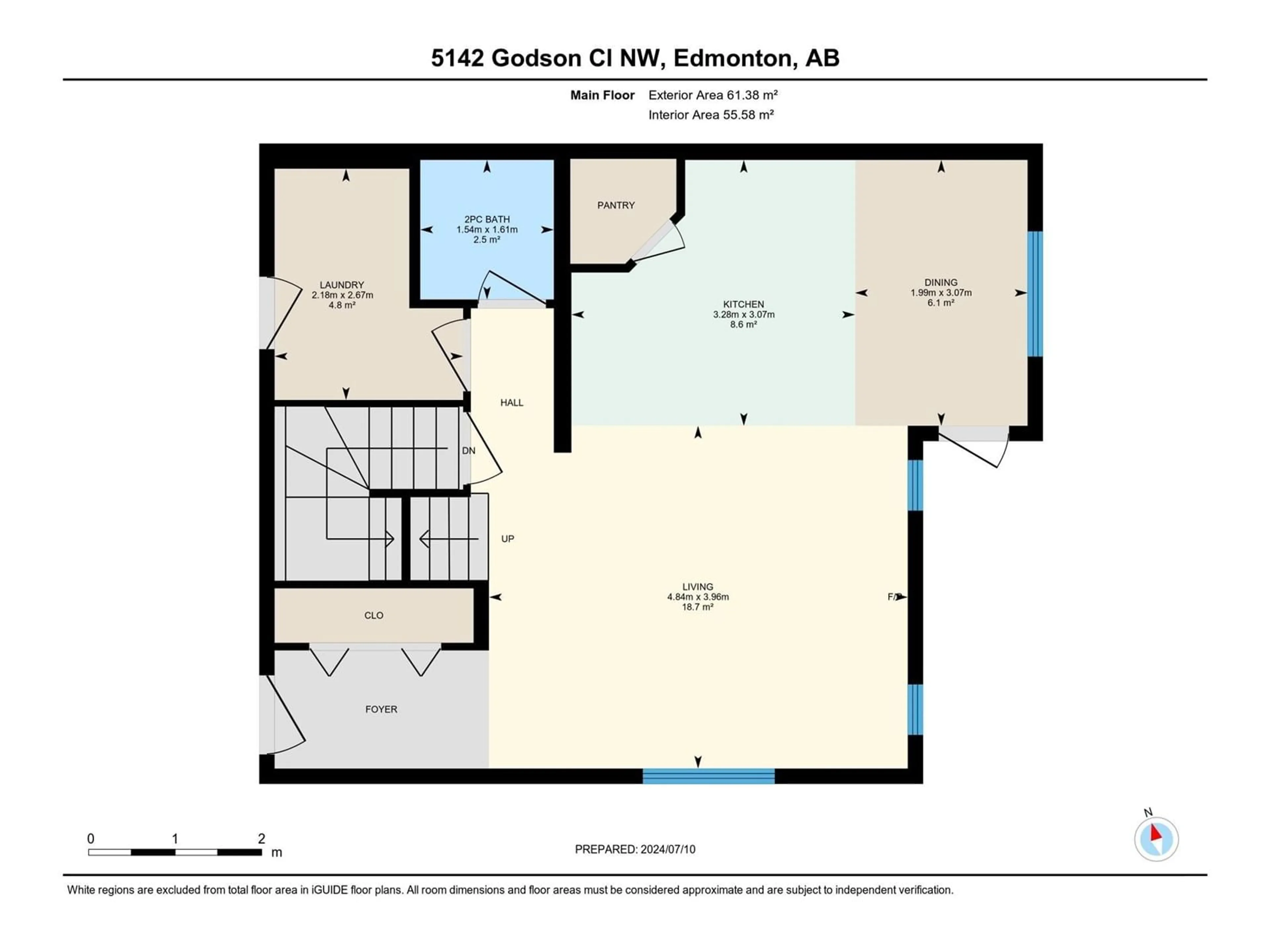 Floor plan for 5142 Godson CL NW, Edmonton Alberta T5T4P7