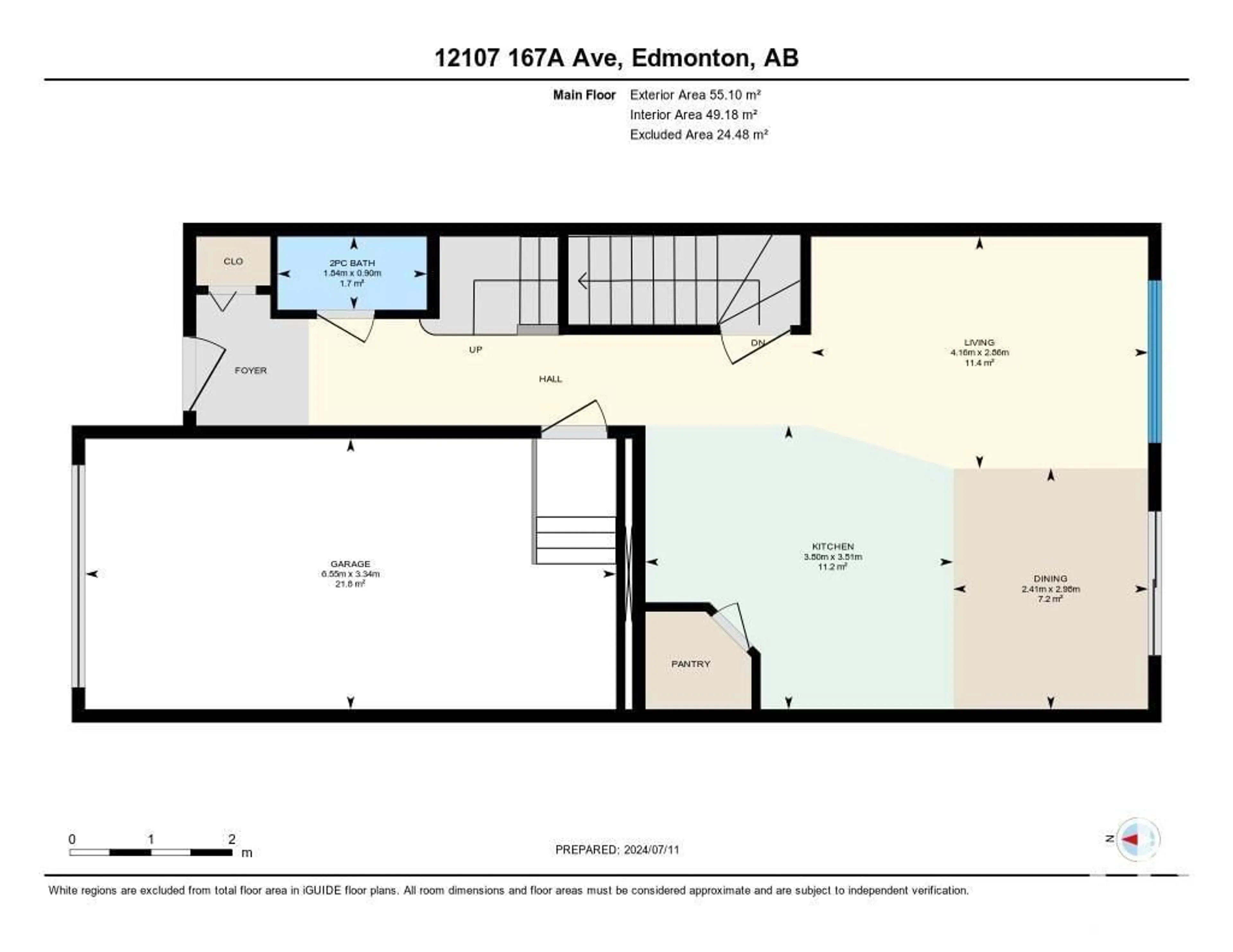 Floor plan for 12107 167A AV NW, Edmonton Alberta T5X0G4
