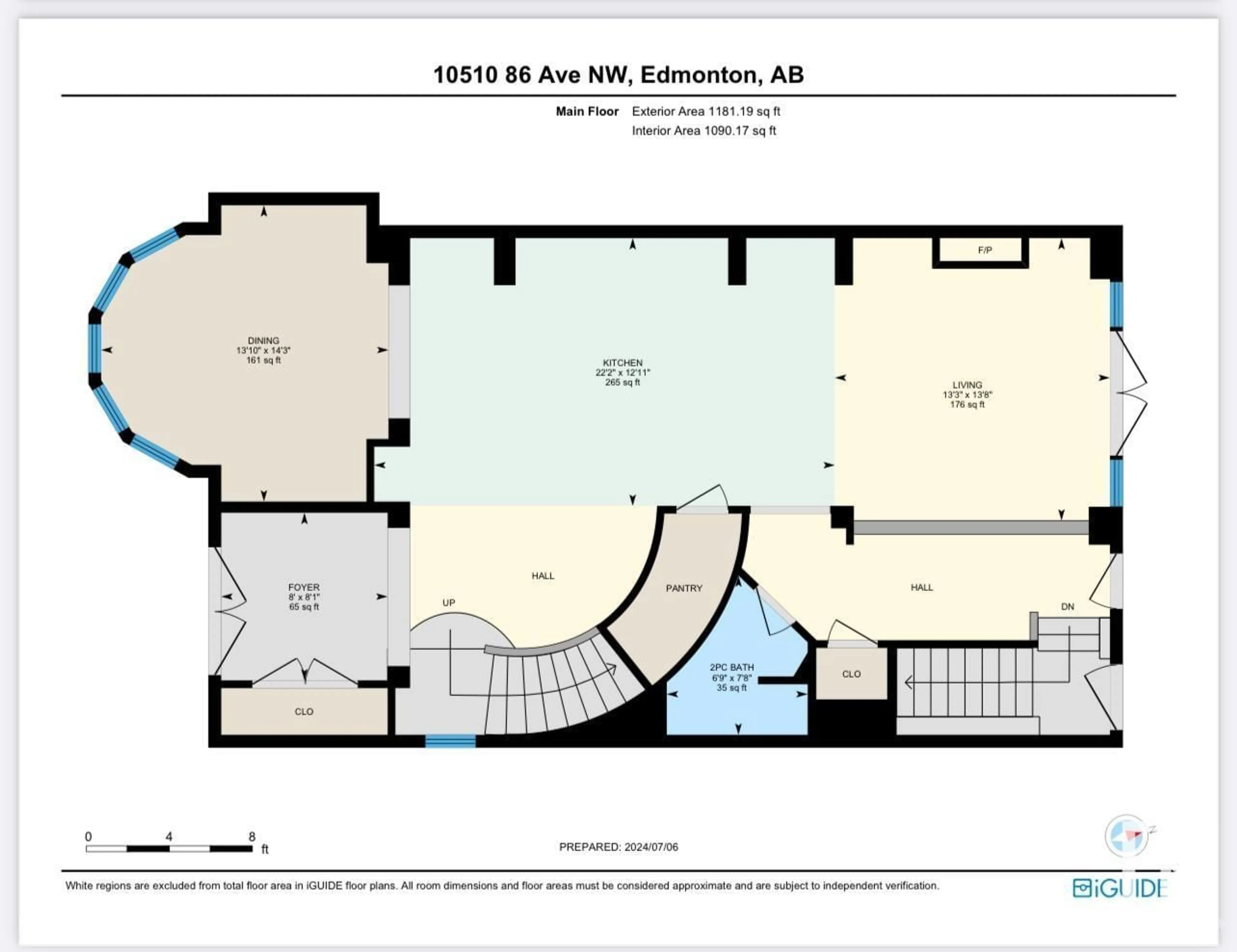 Floor plan for 10510 68 AV NW, Edmonton Alberta T6H2B1