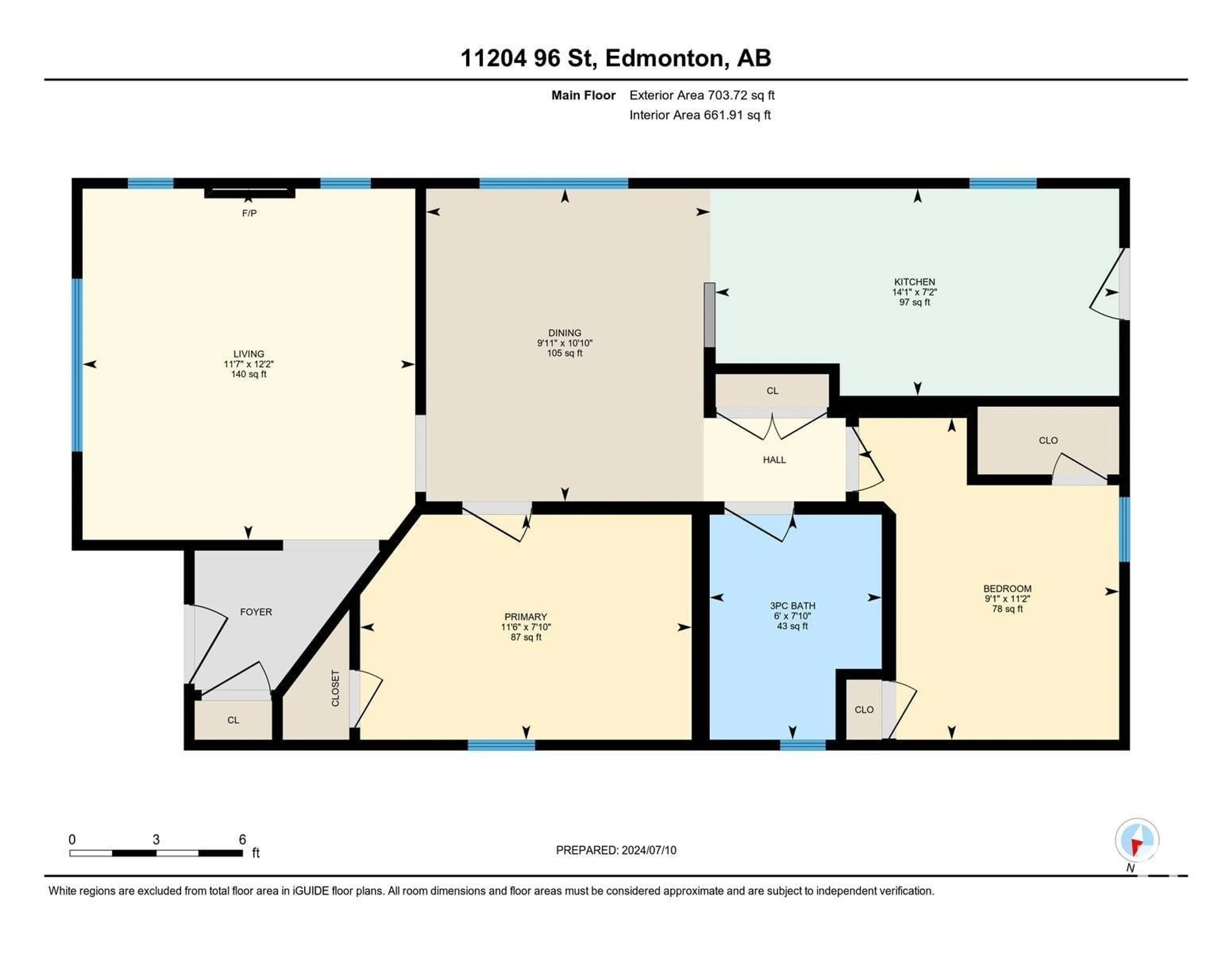 Floor plan for 11204 96 ST NW, Edmonton Alberta T5G1S9
