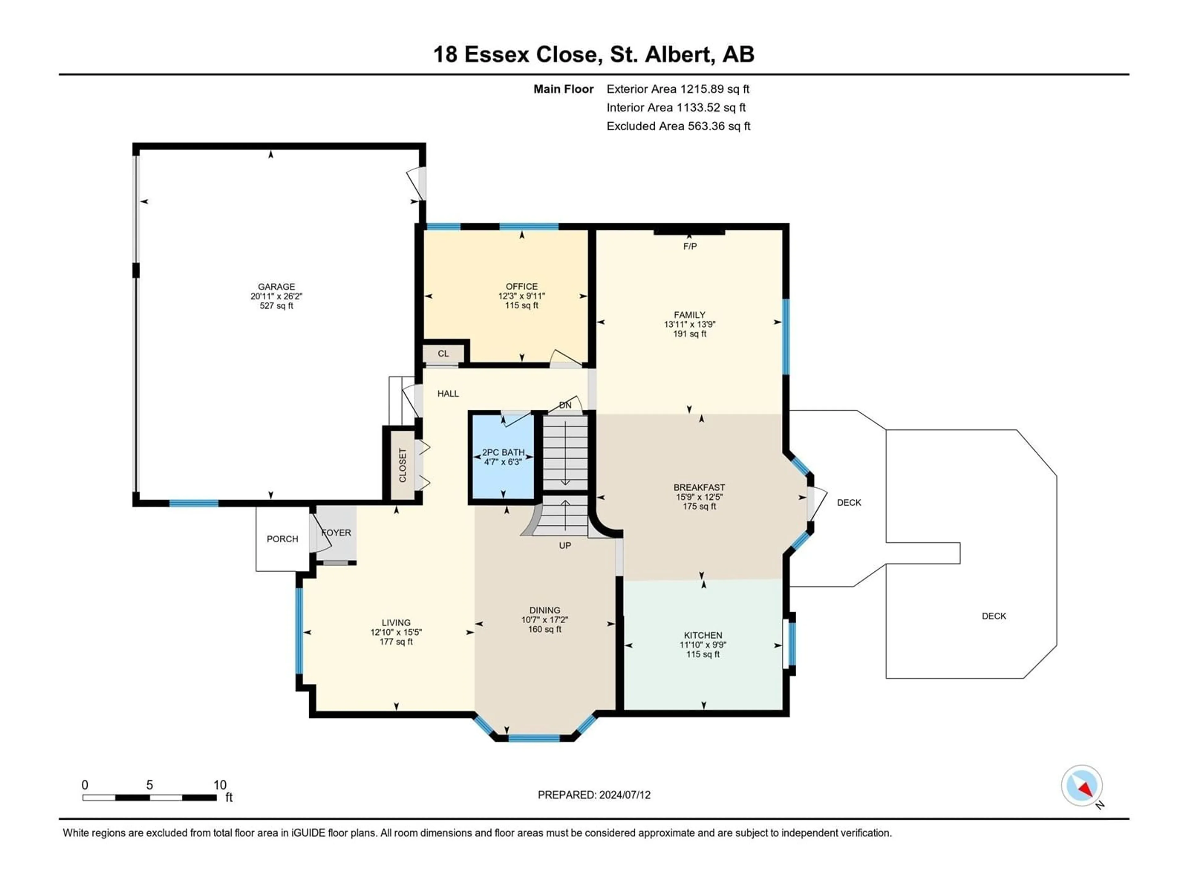 Floor plan for 18 ESSEX CL, St. Albert Alberta T8N5S9