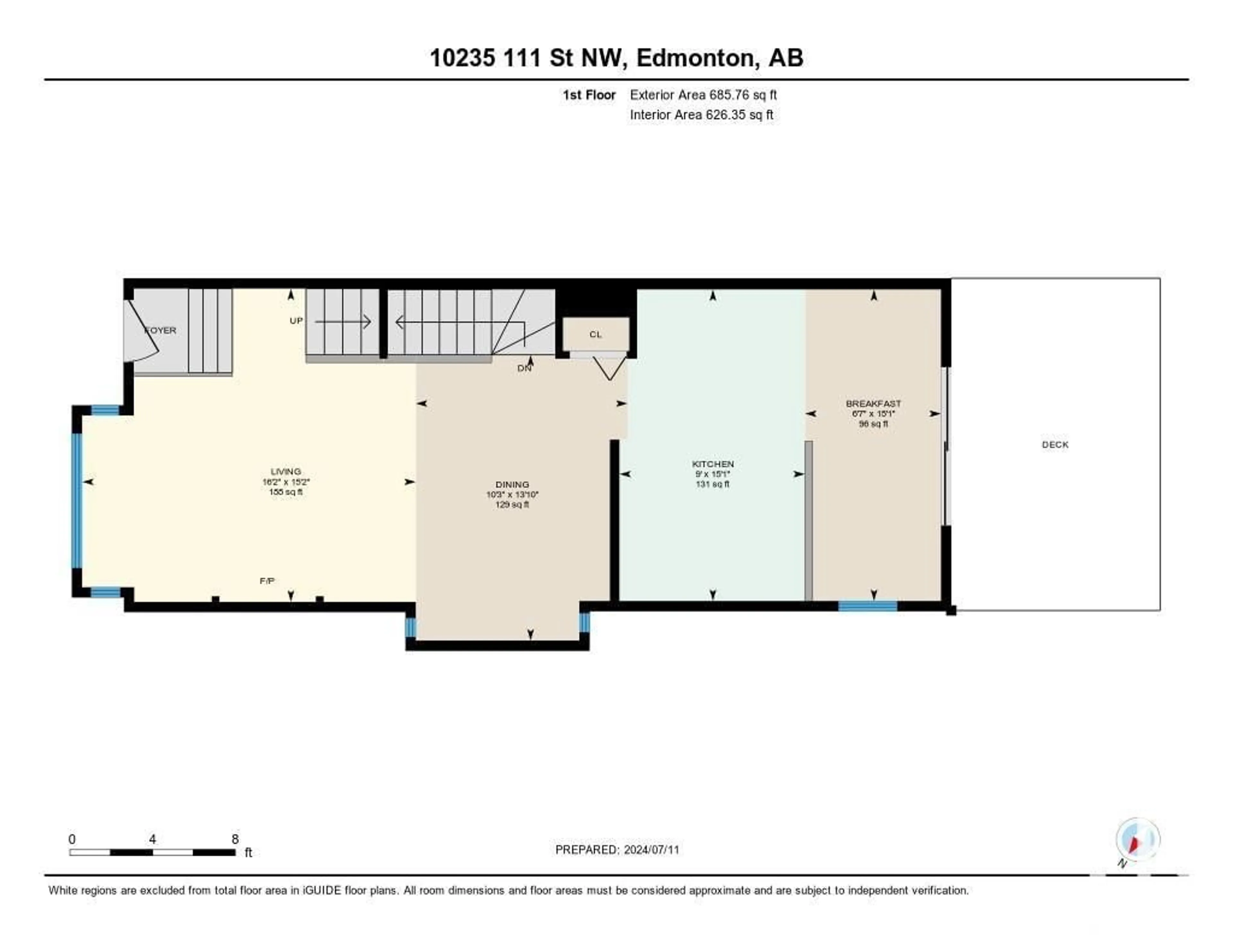 Floor plan for #29 10235 111 ST NW, Edmonton Alberta T5K2V5