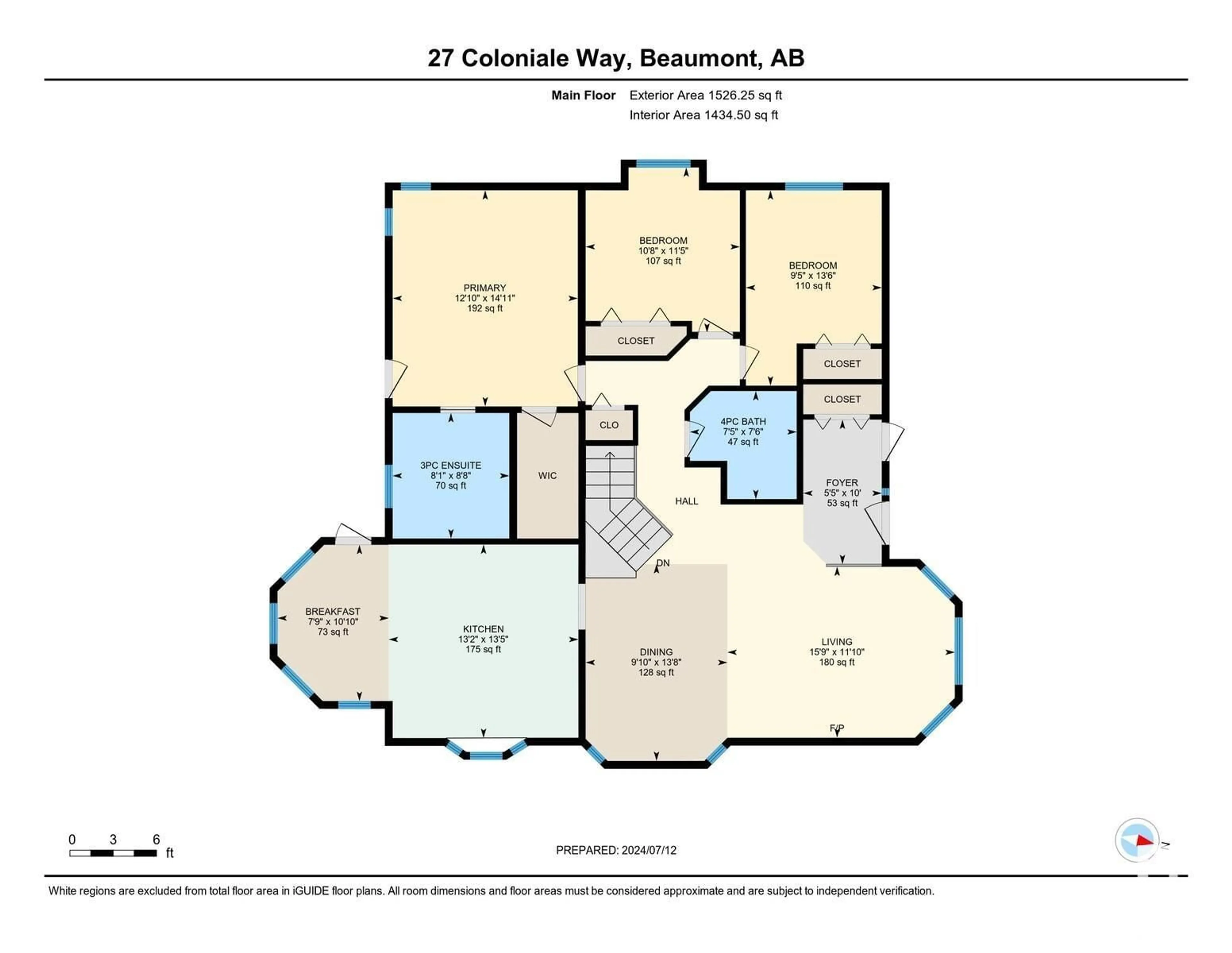 Floor plan for 27 COLONIALE WY, Beaumont Alberta T4X1M2