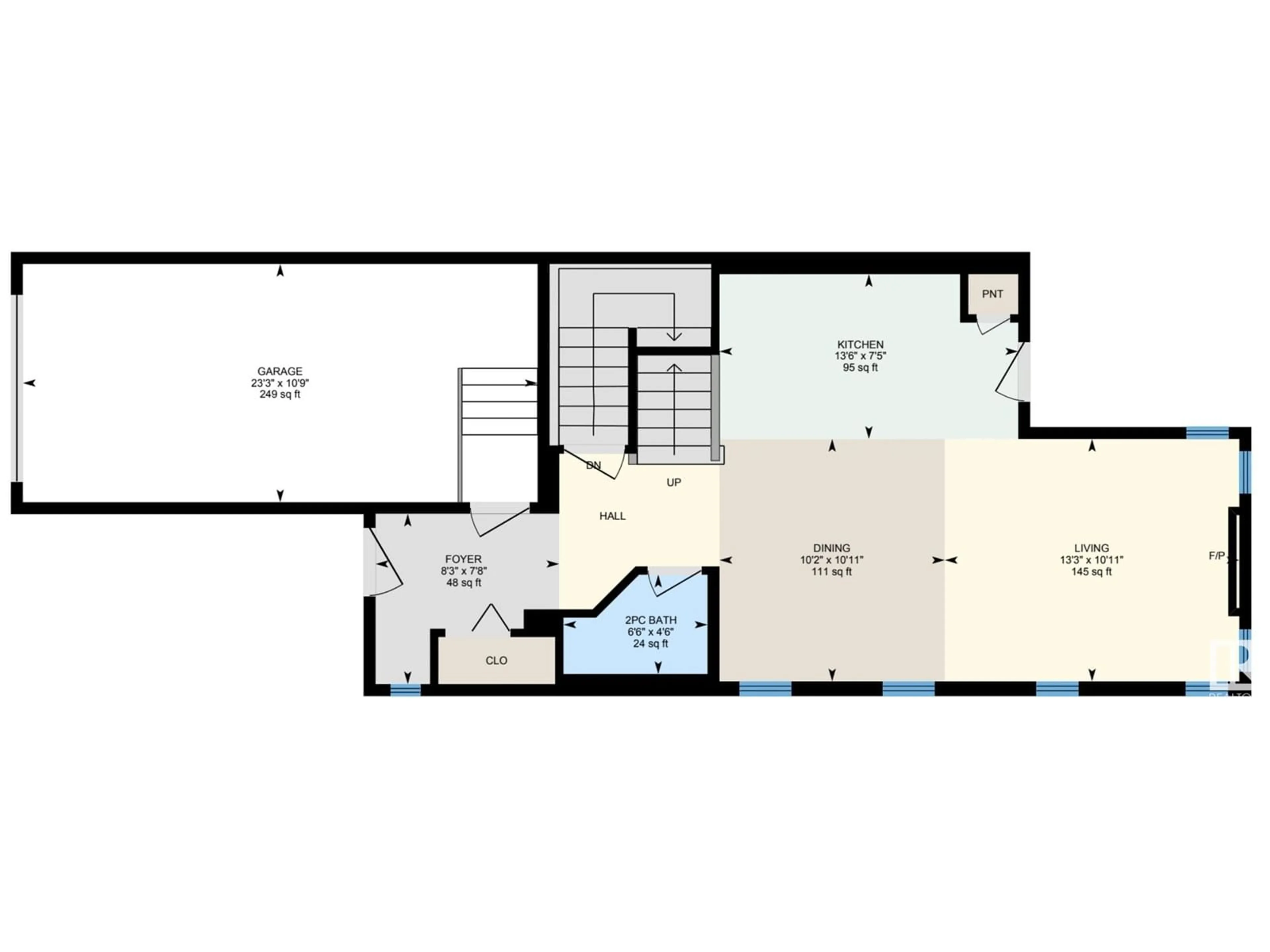Floor plan for 13003 205 St NW, Edmonton Alberta T5S0G4