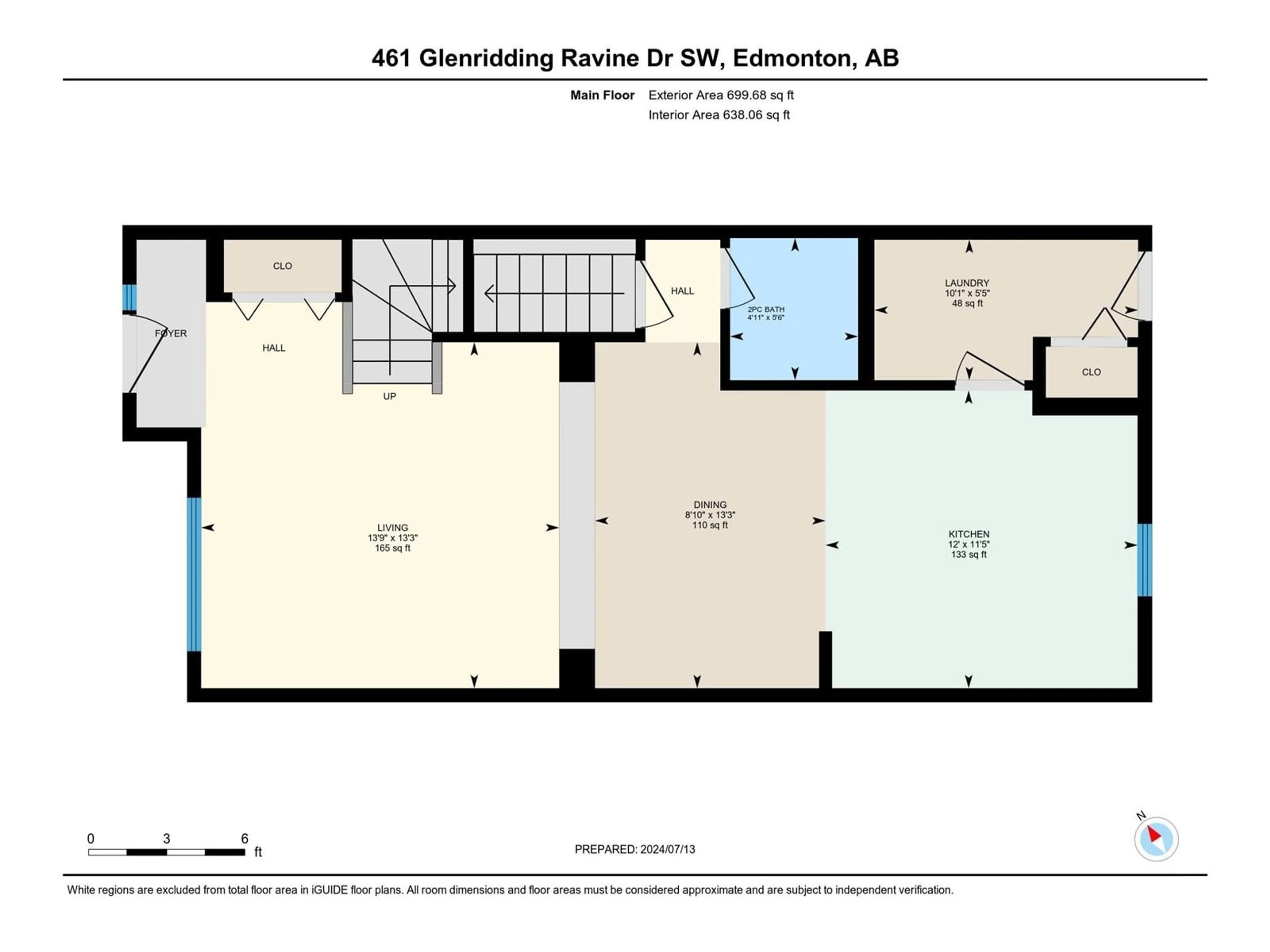 Floor plan for 461 Glenridding Ravine DR SW SW, Edmonton Alberta T6W4X3